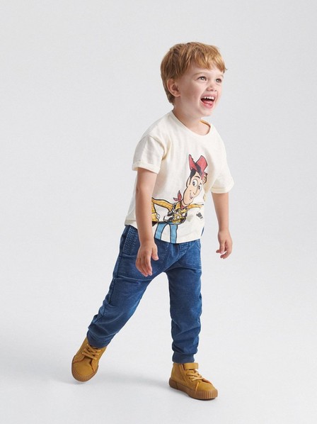Reserved - Navy Trousers With Wash Effect, Kids Boys