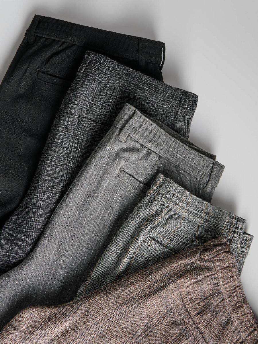 Grey Slim-Fit Chinos Made From A Viscose Blend, , large image number 1