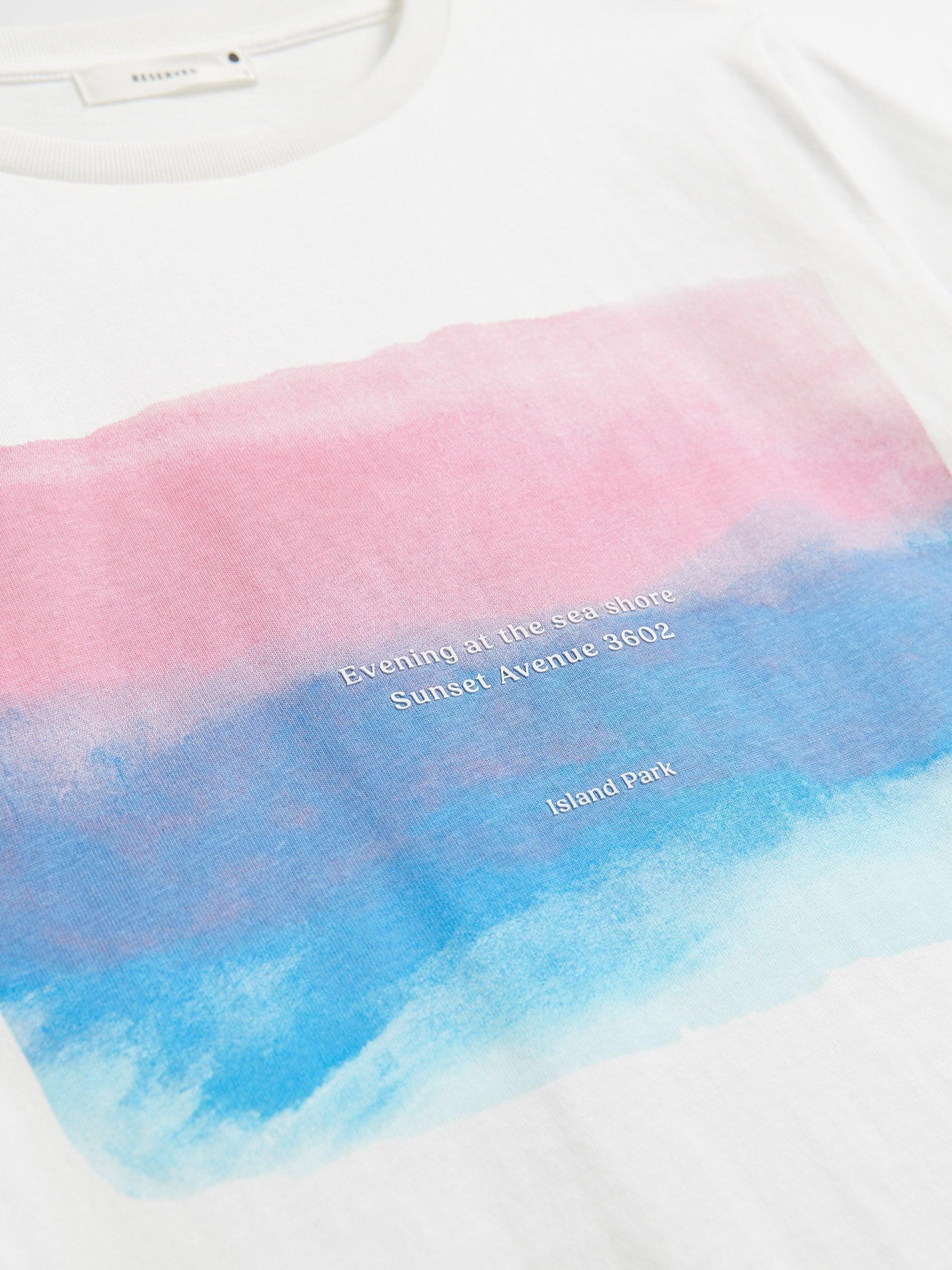 Cream T-Shirt With Print, , large image number 1