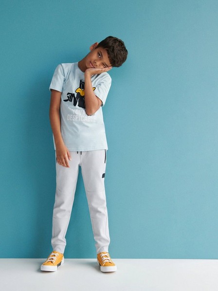 Reserved - Light Grey Joggers With Stripe, Kids Boy
