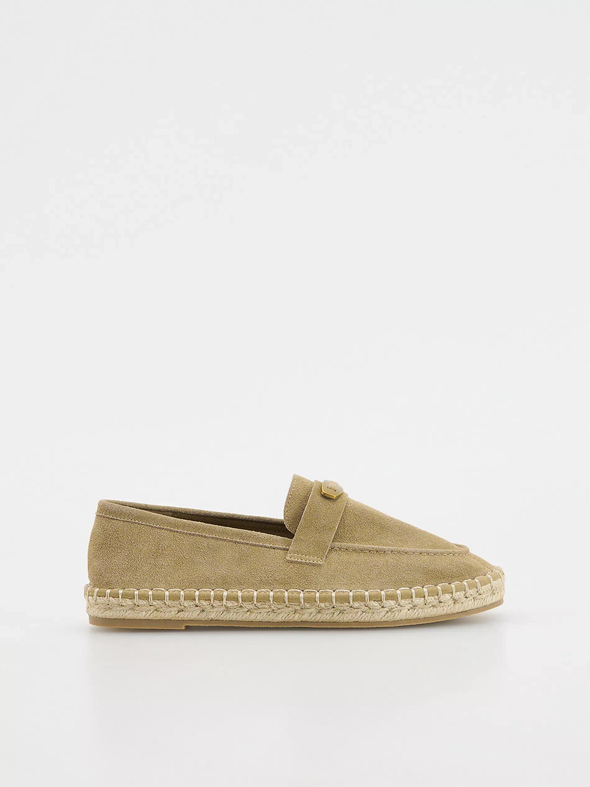 Beige Suede Espadrilles, , large image number 0