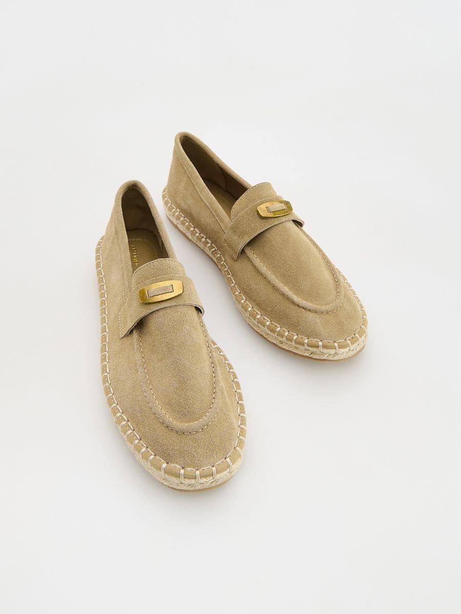Beige Suede Espadrilles, , large image number 1