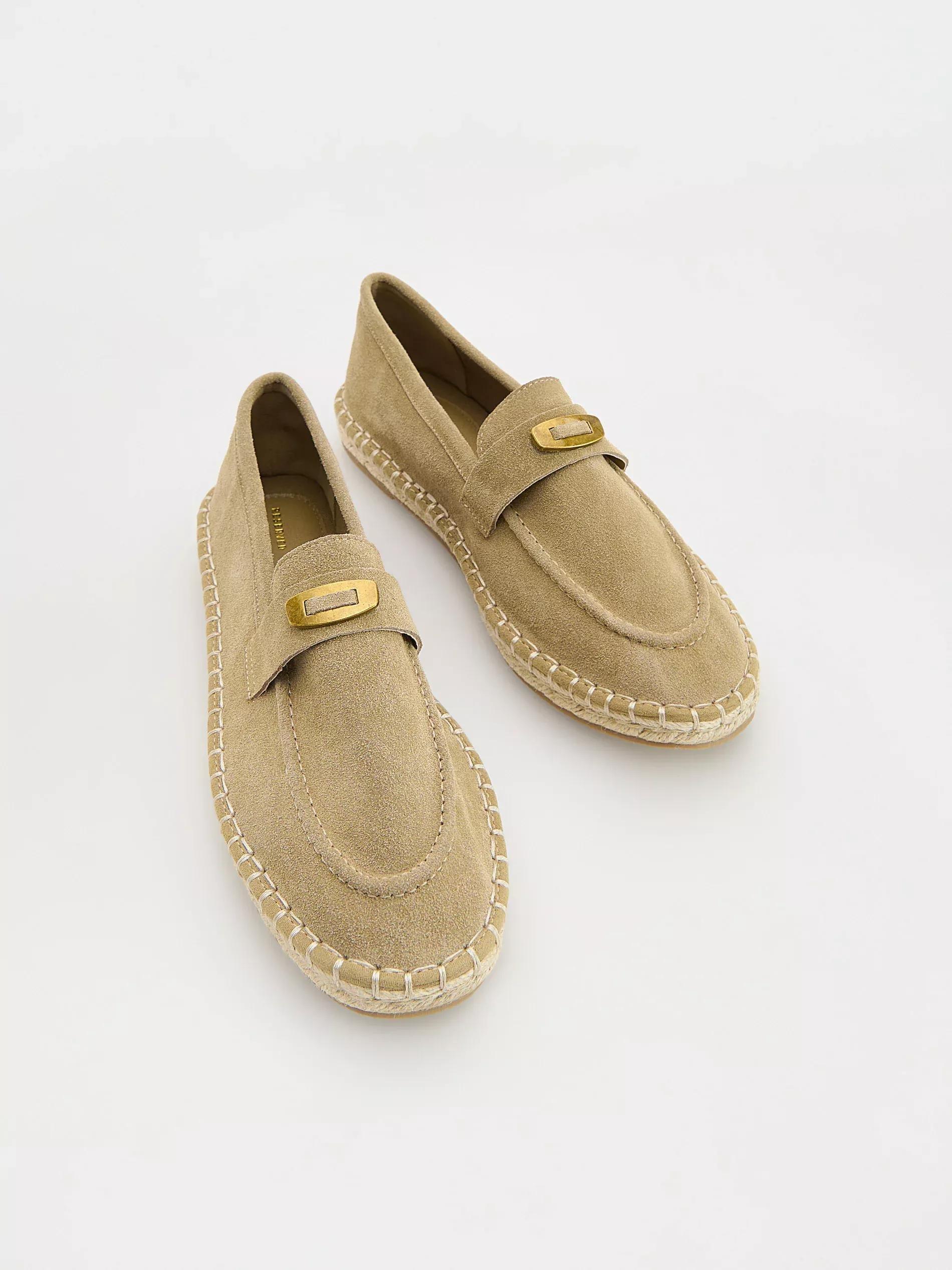 Beige Suede Espadrilles, , large image number 1