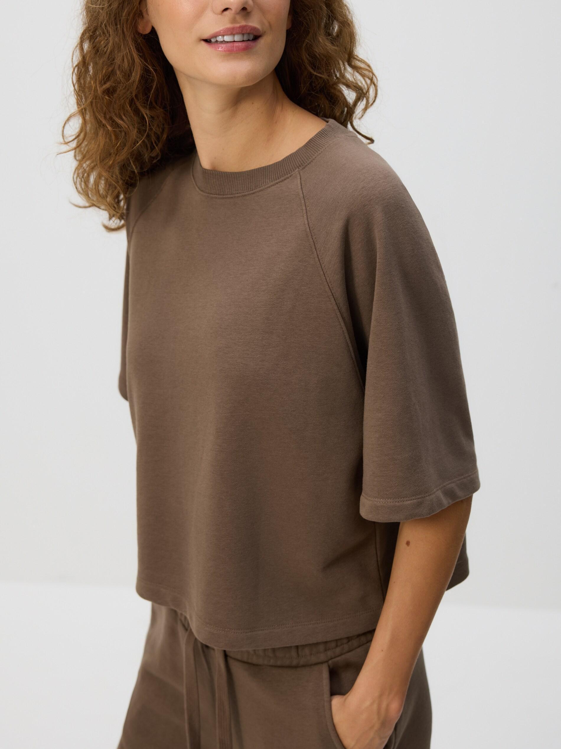 Brown Relaxed T-Shirt, Brown, medium