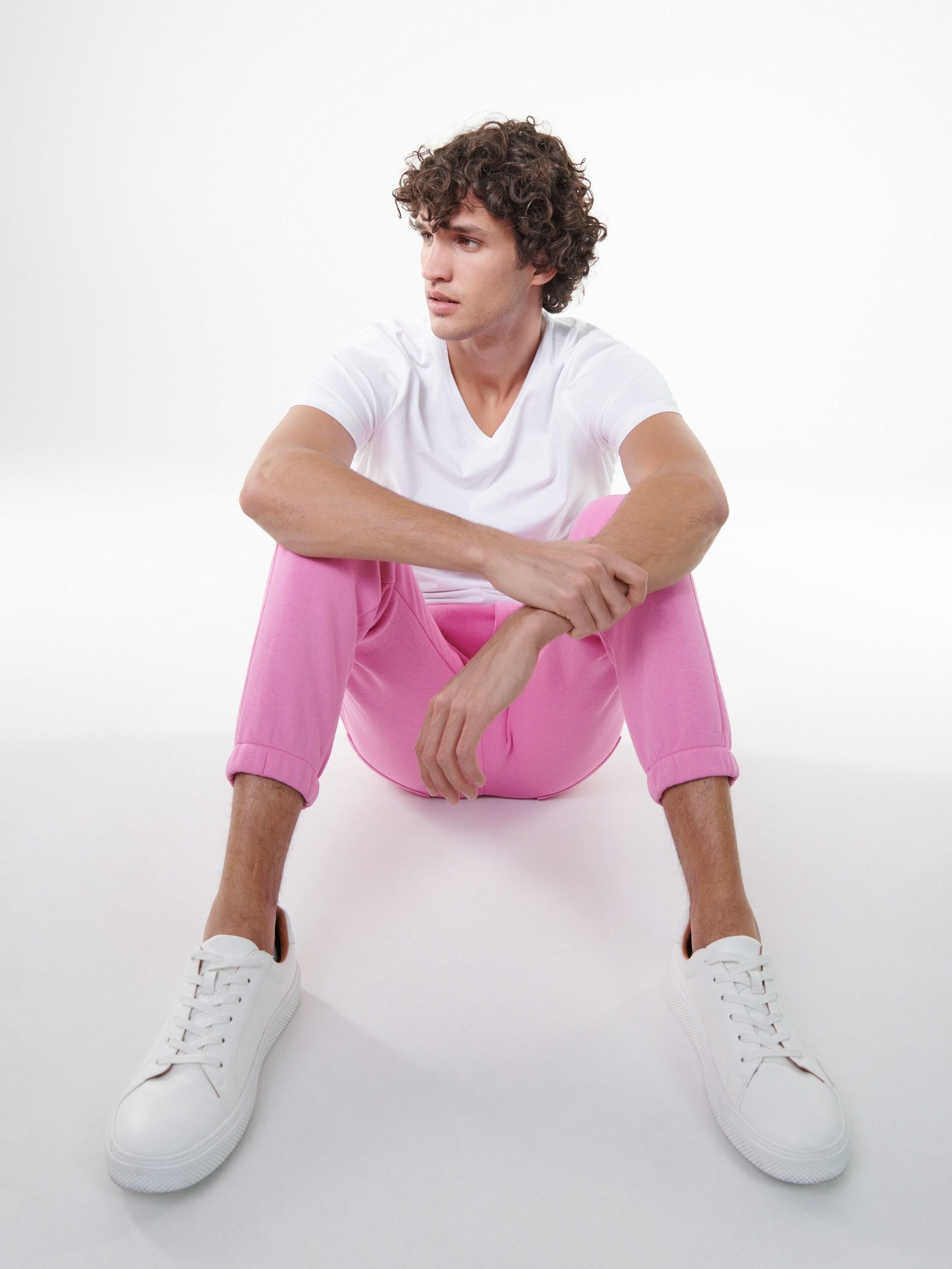 Pink Slim Sweatpants, , large image number 1