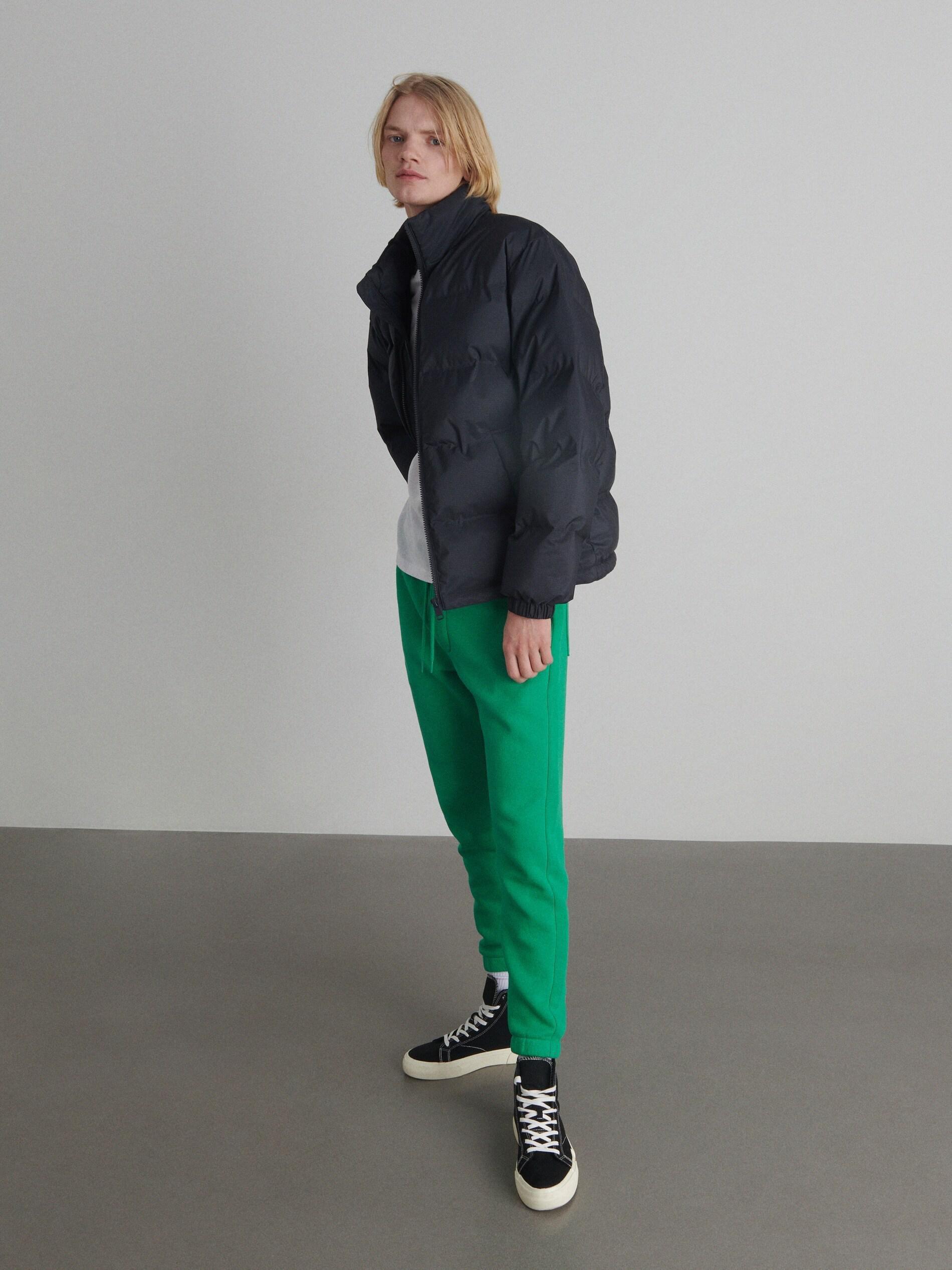 Green Slim Sweatpants, , large image number 0