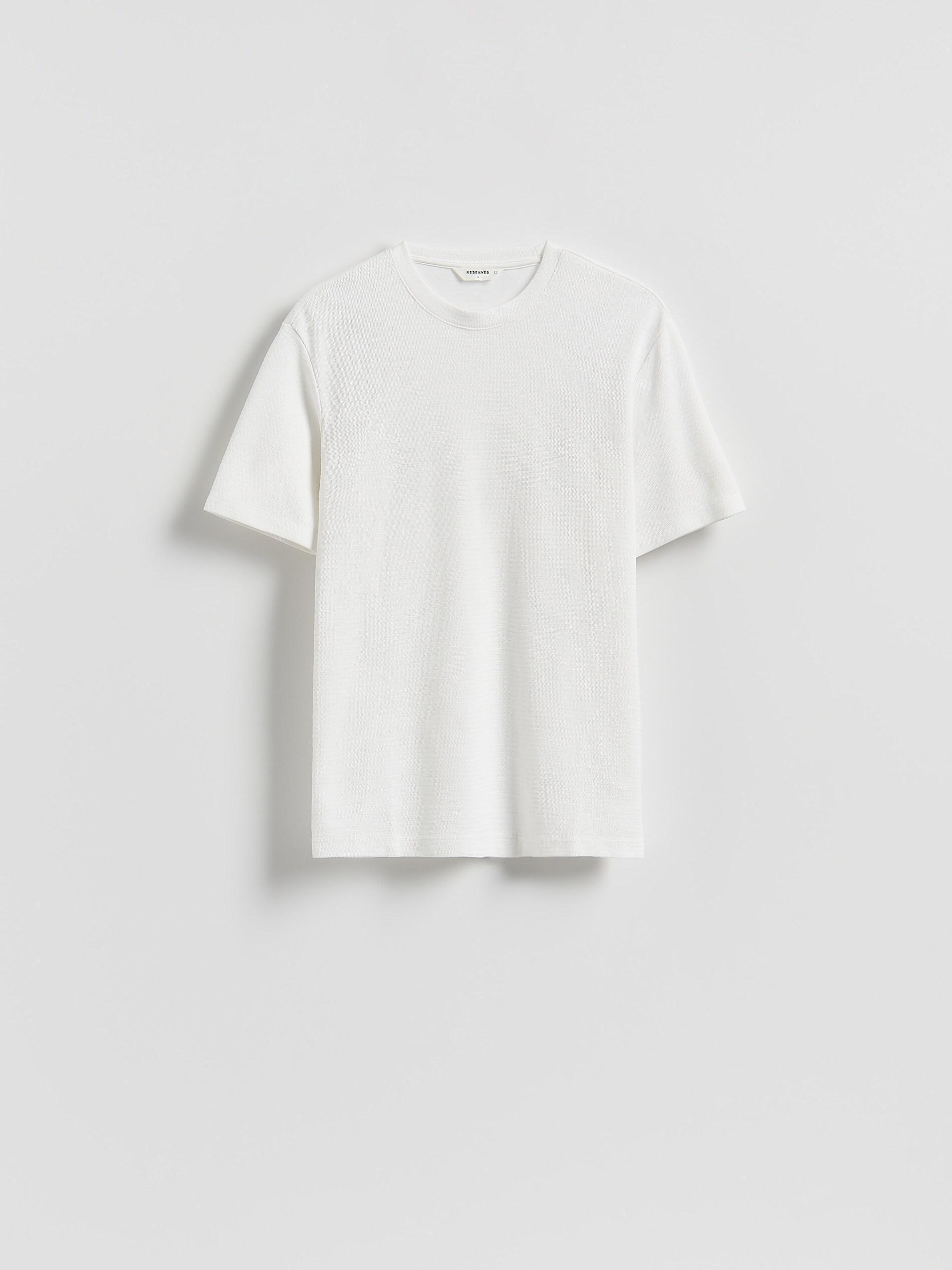 CREAM Comfort fit structural fabric T-shirt, Ivory, large image number 1