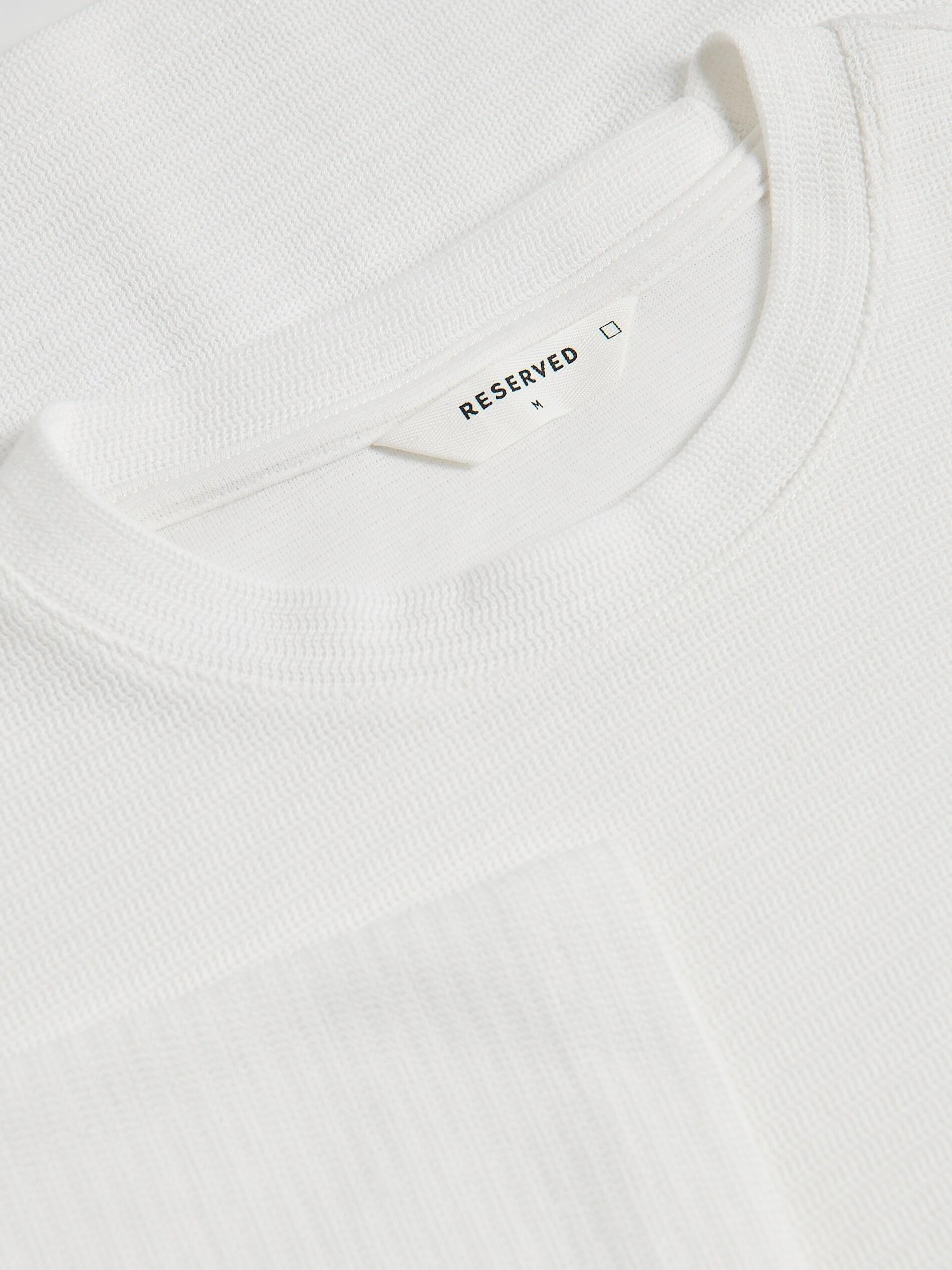 CREAM Comfort fit structural fabric T-shirt, Ivory, large image number 2