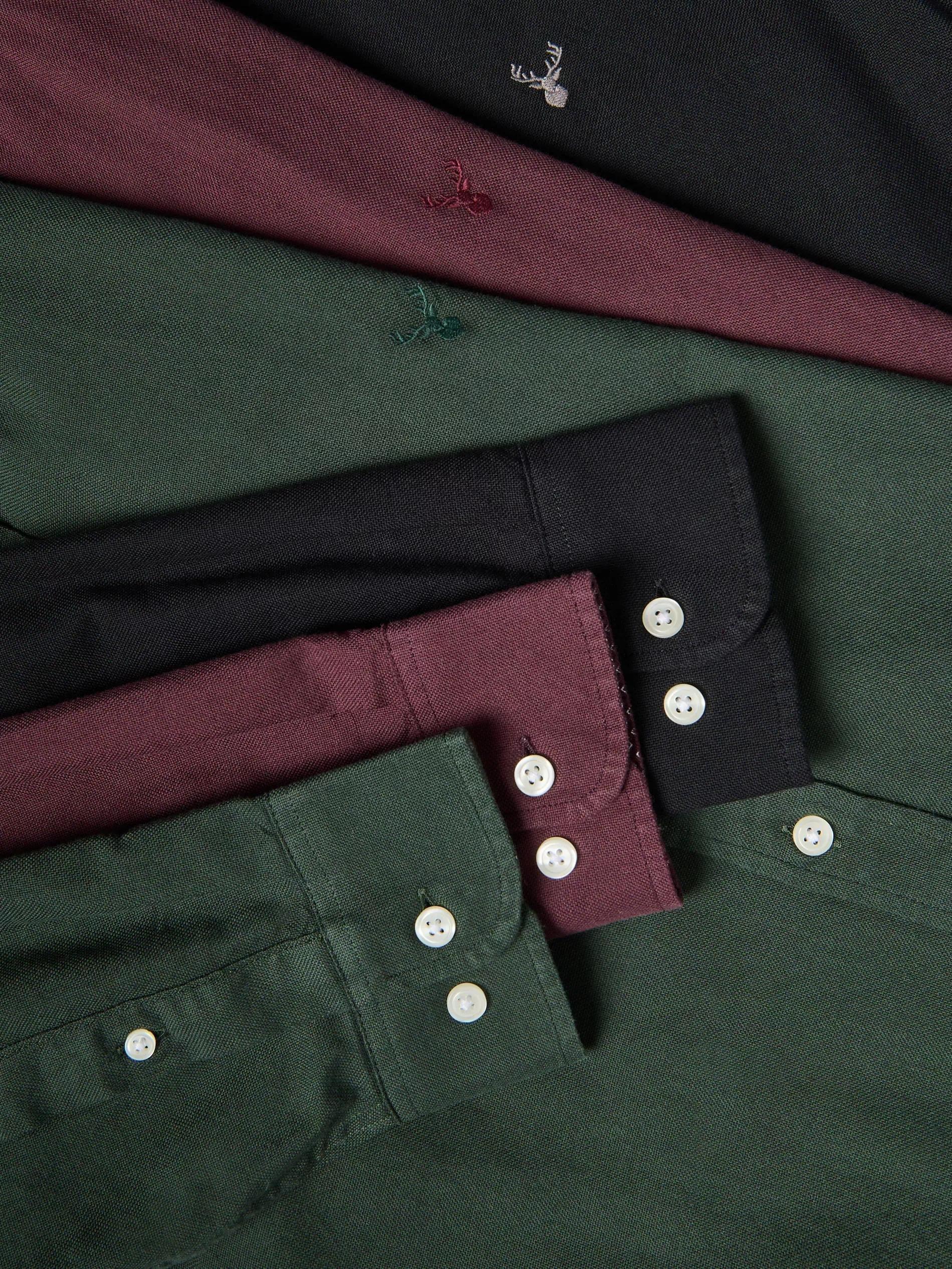 Maroon Slim Fit Cotton Rich Shirt, Burgundy, large image number 4