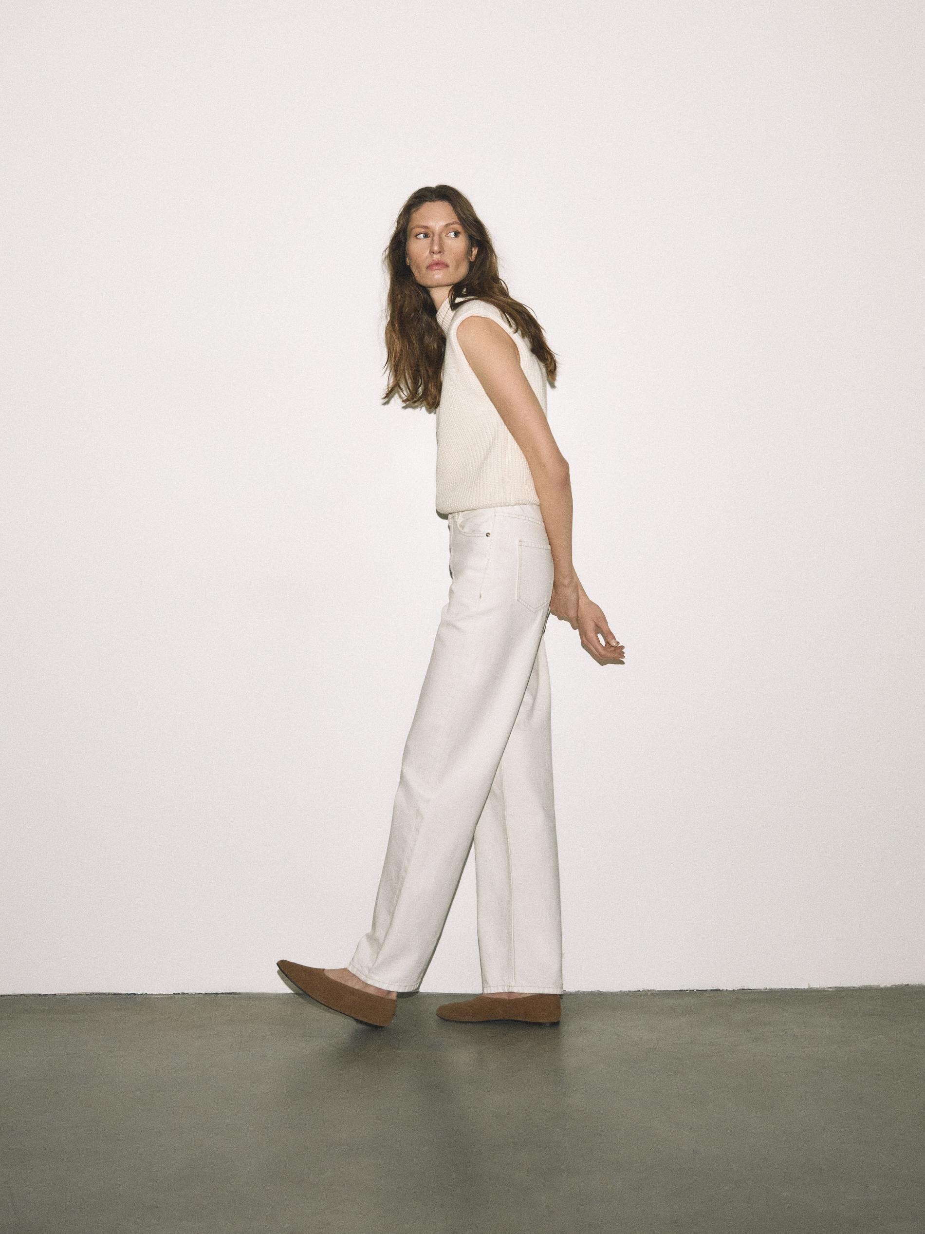 Beige Suede Ballerinas, Beige, large image number 1