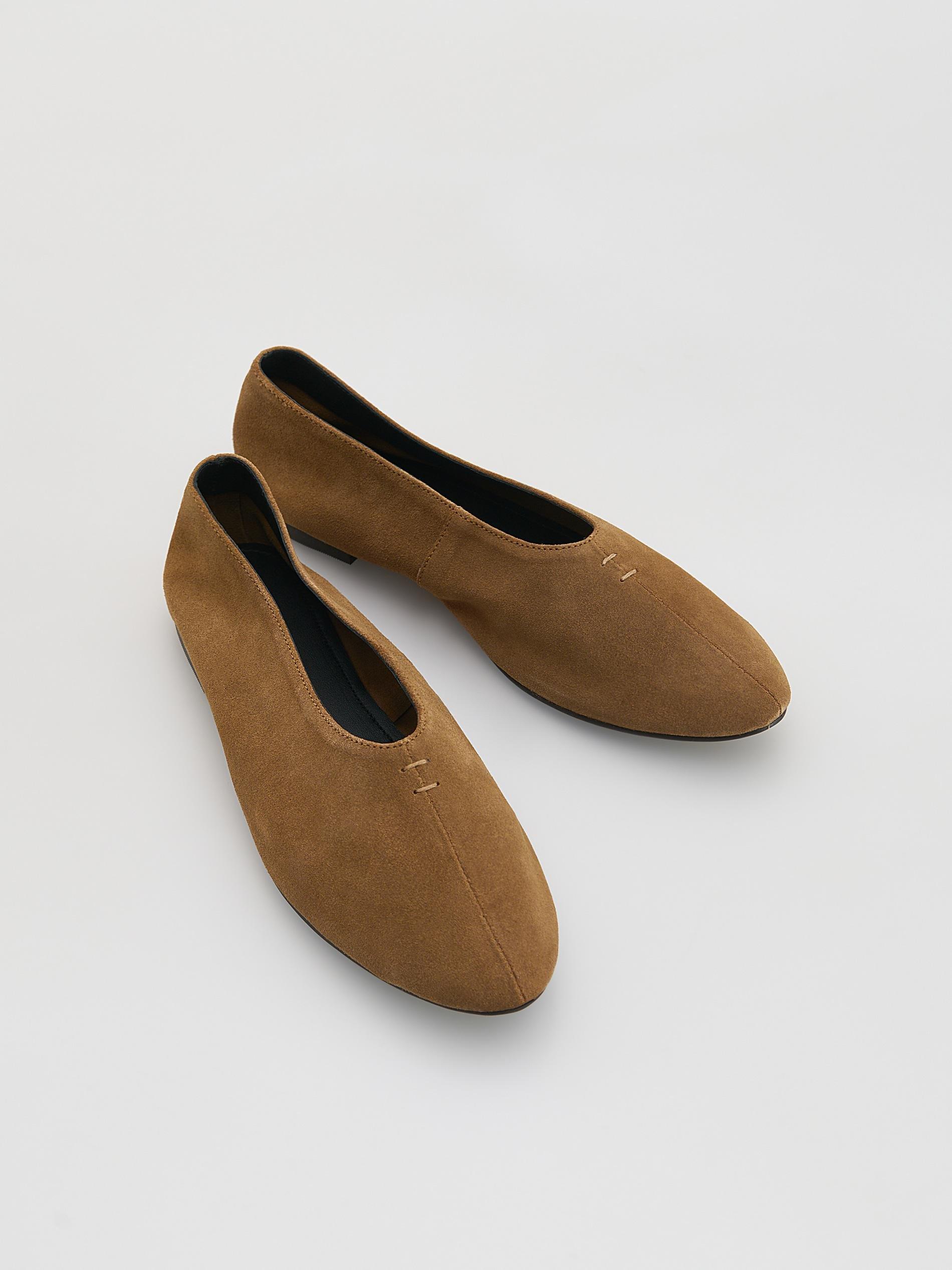 Beige Suede Ballerinas, Beige, large image number 4