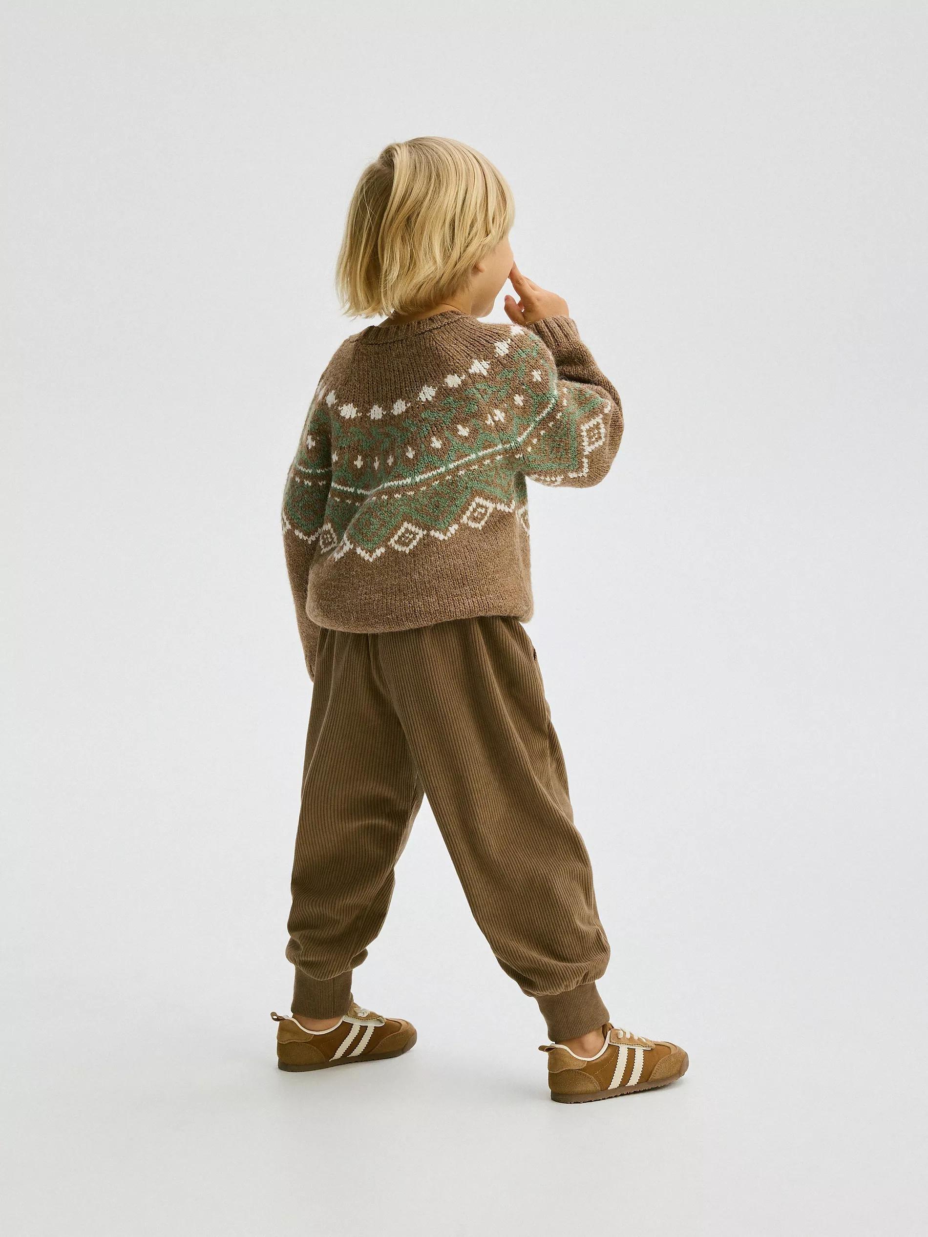 Brown Patterned Sweater, , large image number 11
