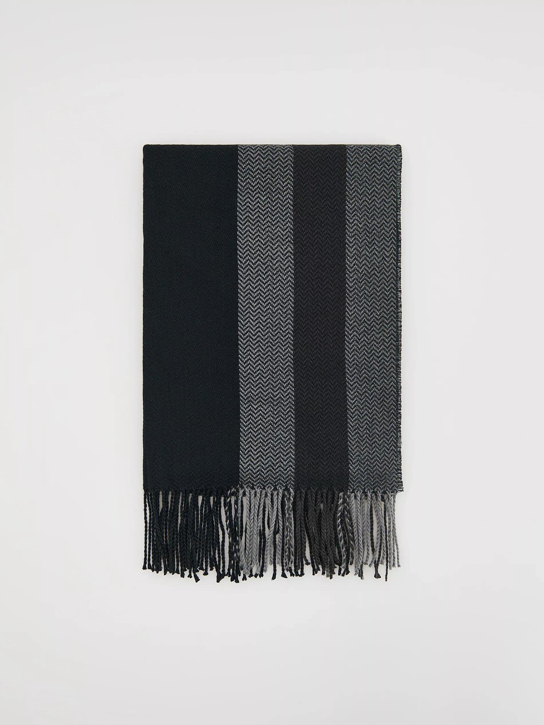 Grey Viscose Blend Scarf, Grey, large image number 0