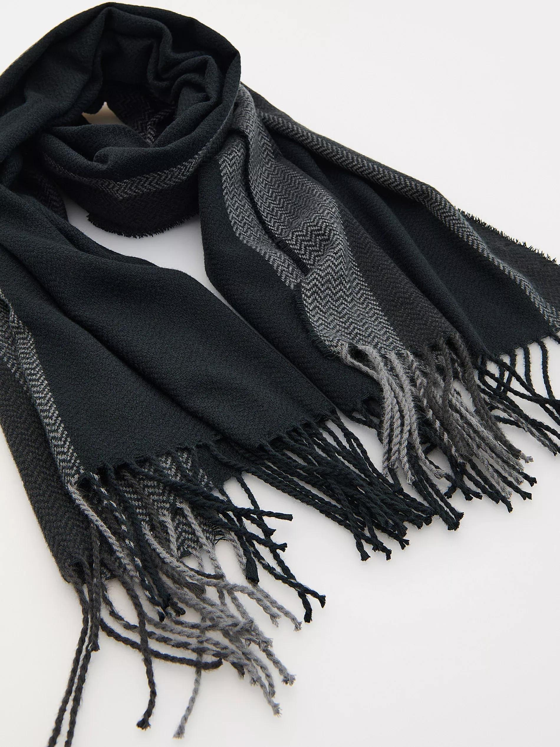 Grey Viscose Blend Scarf, Grey, large image number 2