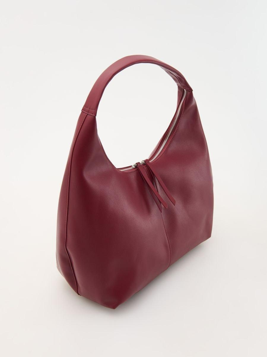 Red Classic Leather Bags, Burgundy, large image number 1