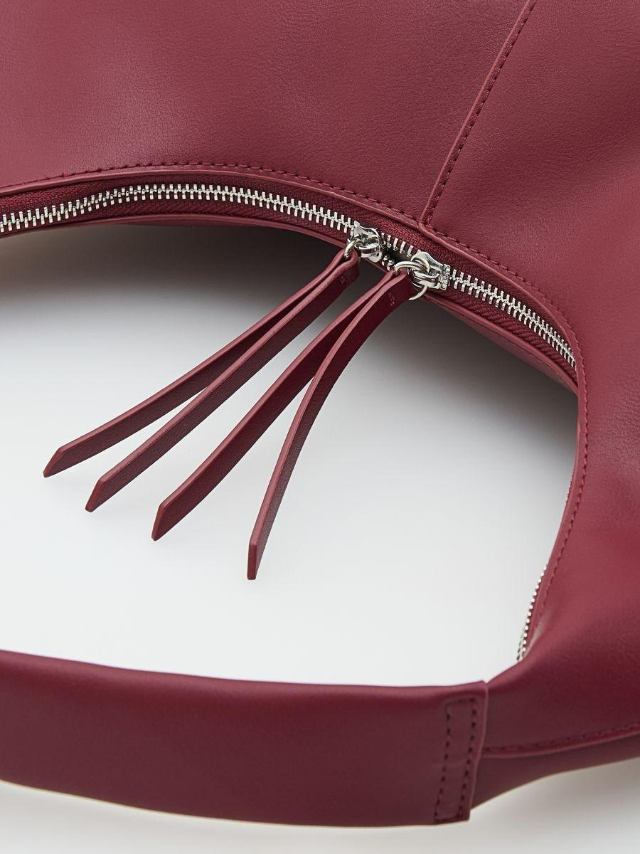 Red Classic Leather Bags, Burgundy, large image number 2