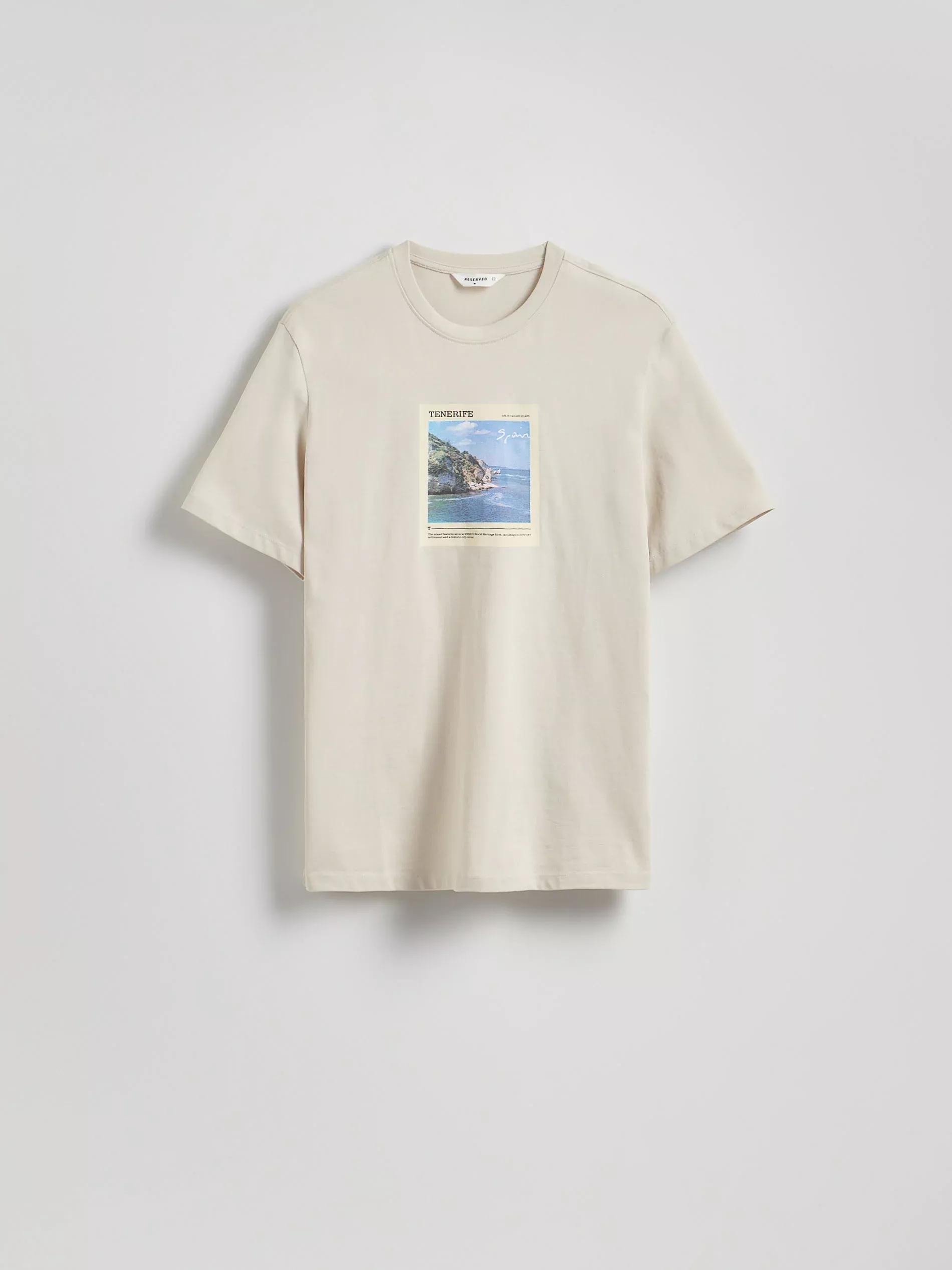 Beige Regular Fit Printed T-Shirt, Beige, large image number 3