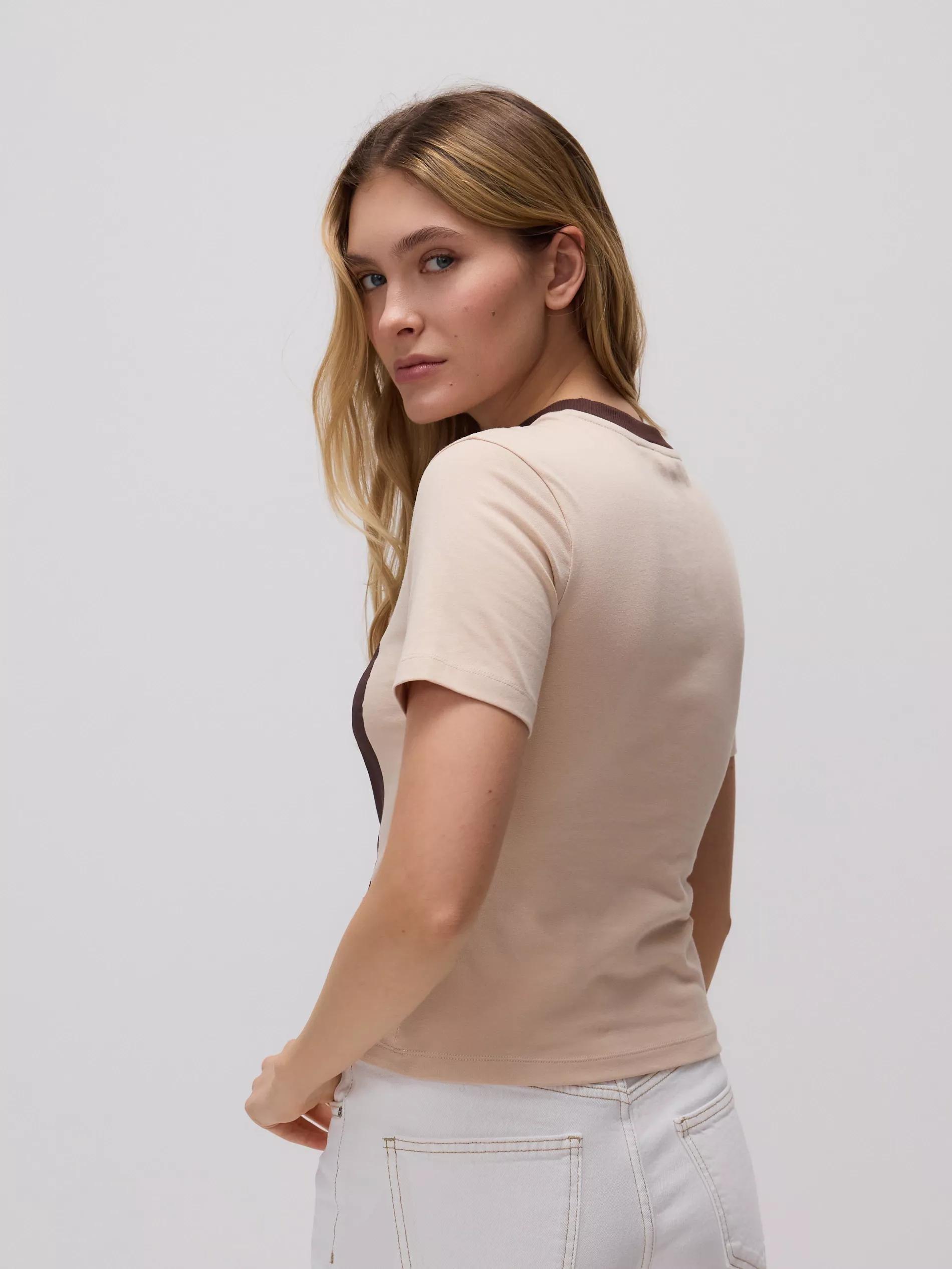 Beige Printed T-Shirt, Beige, large image number 3