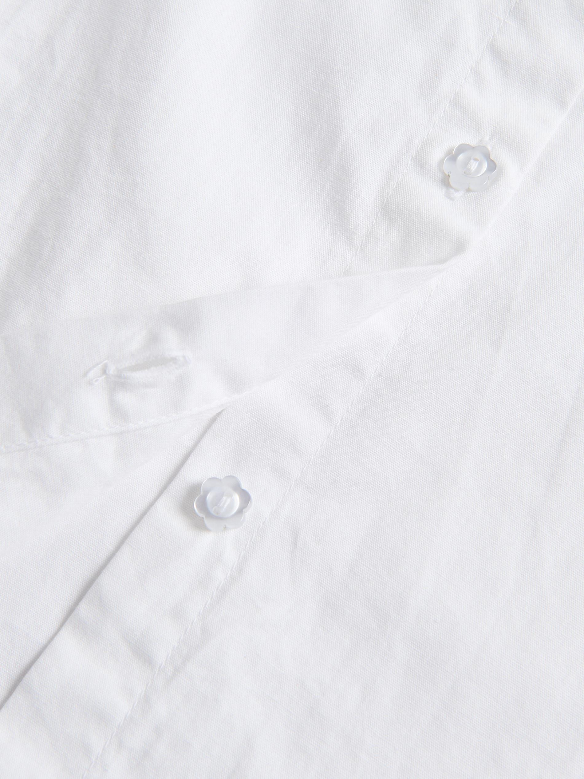 White White Puff Sleeve Shirt, , large image number 1