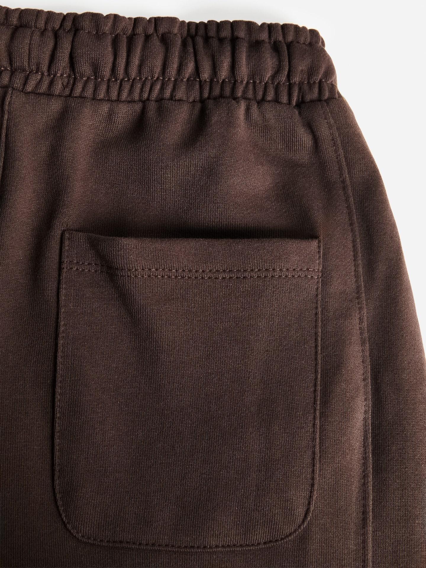 Brown Cotton Barrel Trousers, Brown, medium