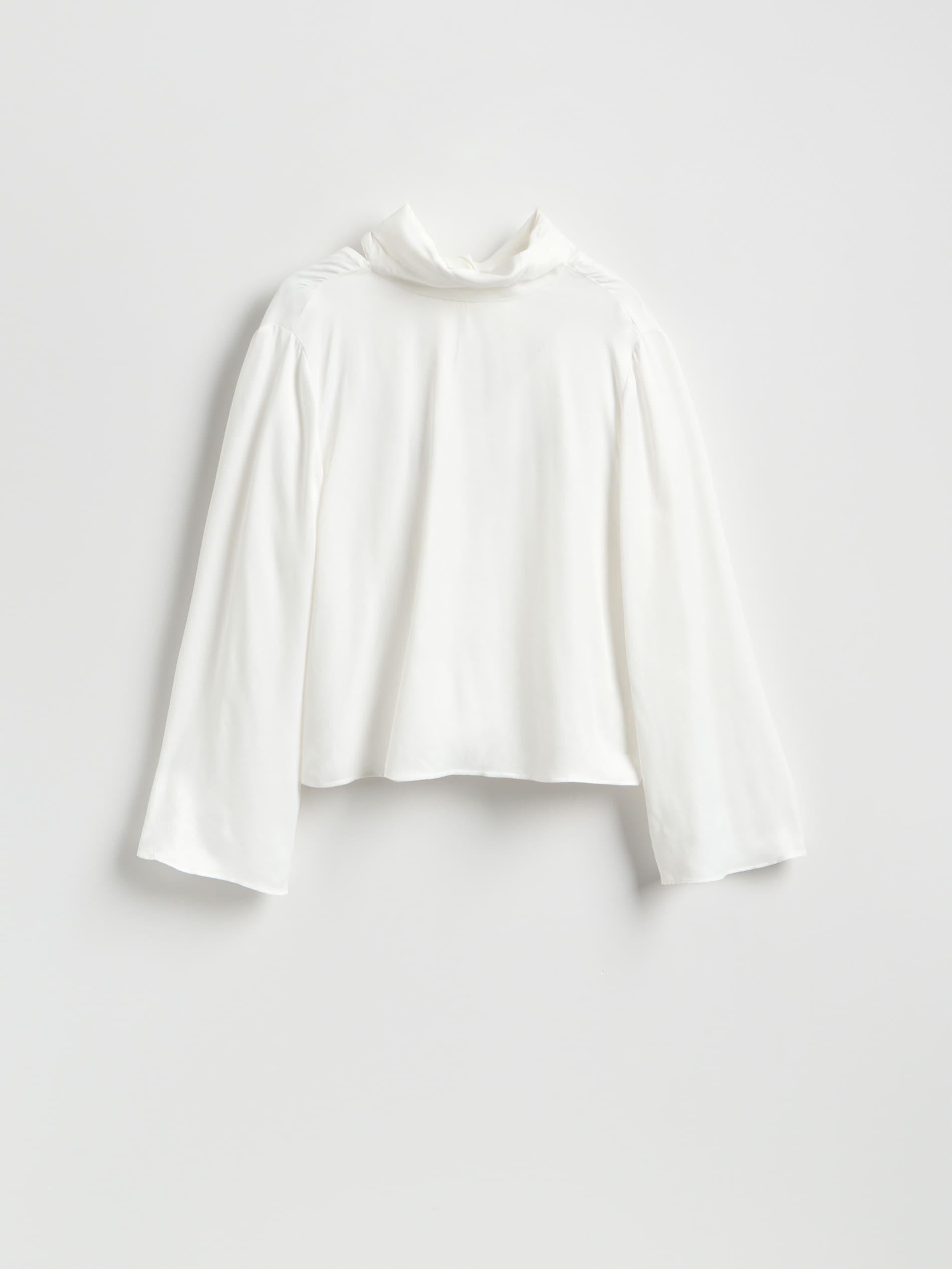 Cream Viscose Blouse, Ivory, large image number 4