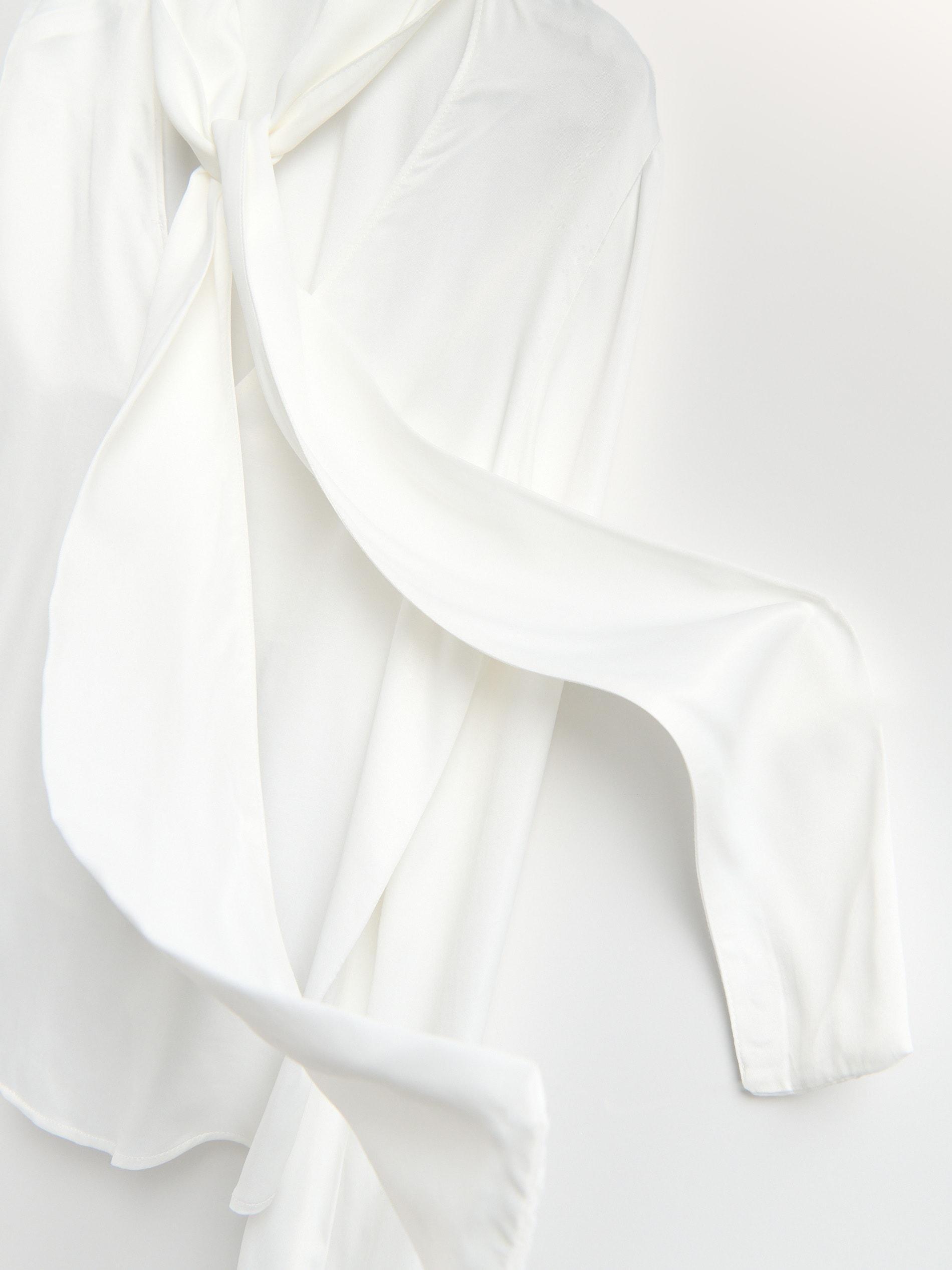 Cream Viscose Blouse, Ivory, large image number 5