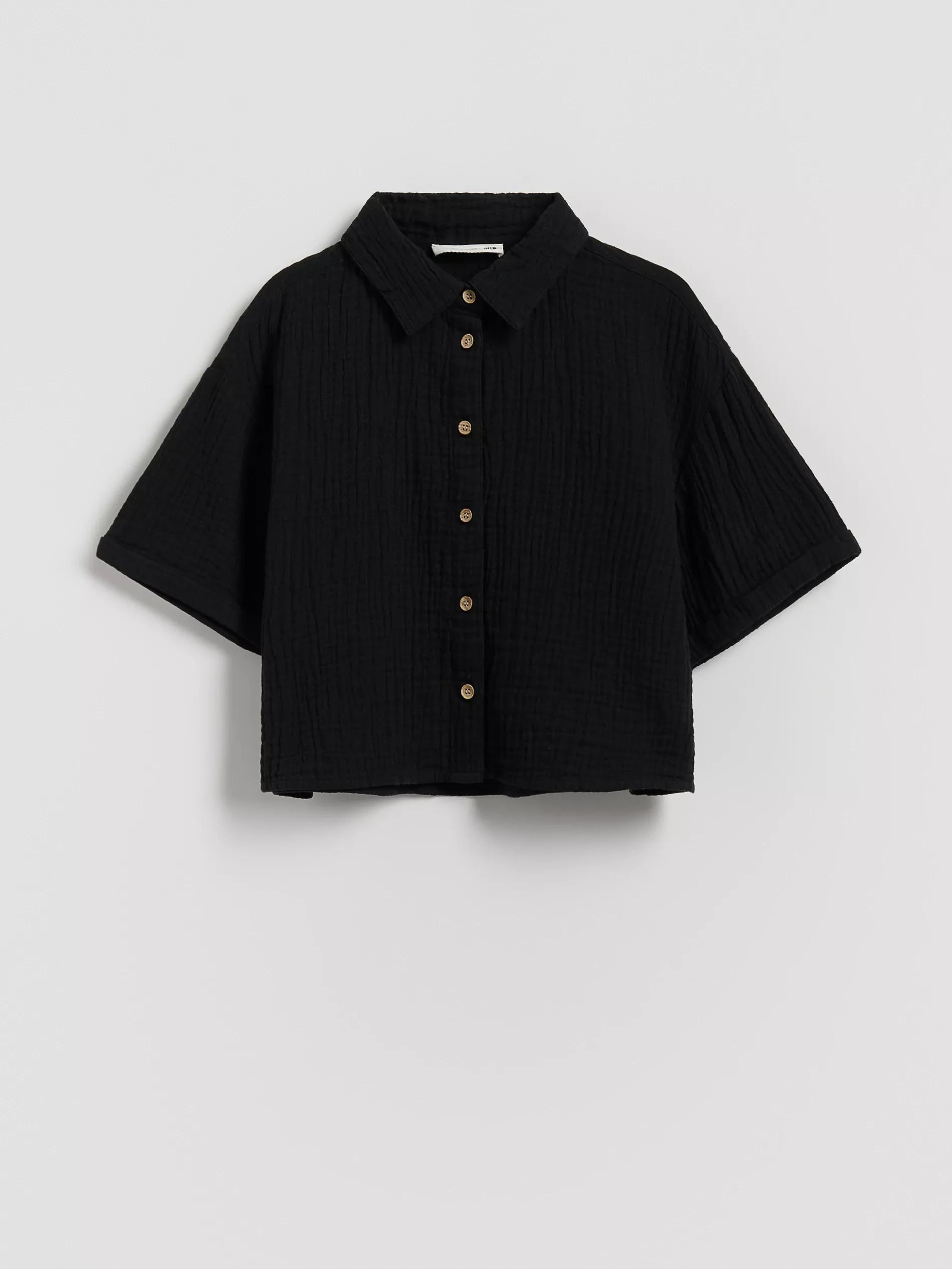 BLACK Muslin shirt, , medium