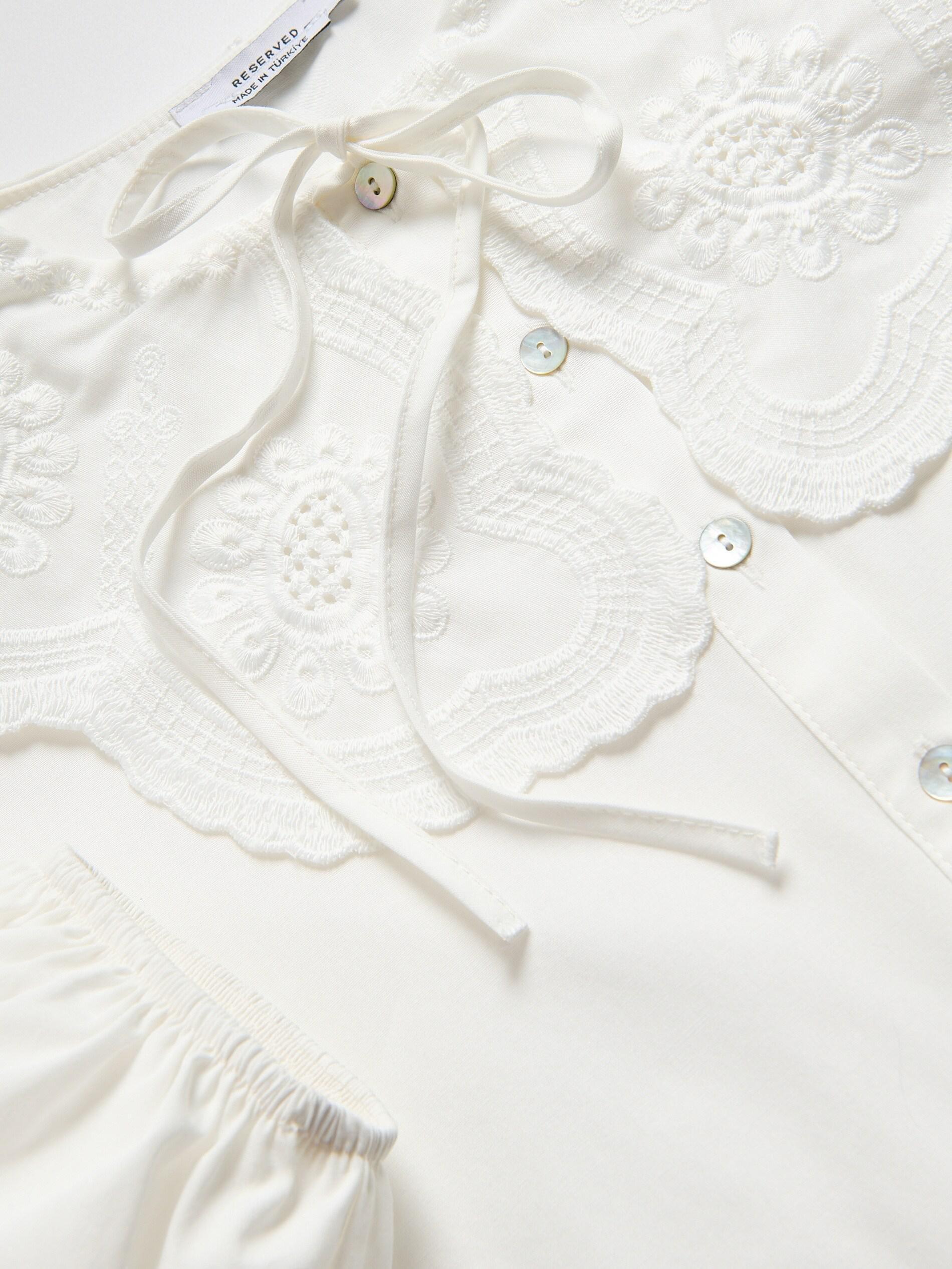 White Shirt With Decorative Collar, White, large image number 10