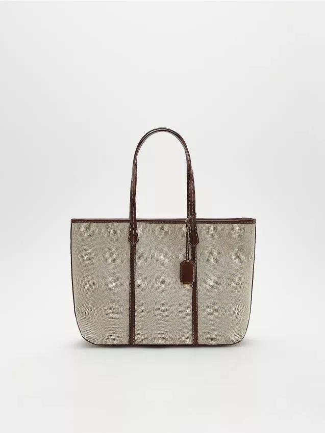 Cream Jacquard Handbag, Multicolor, large image number 0