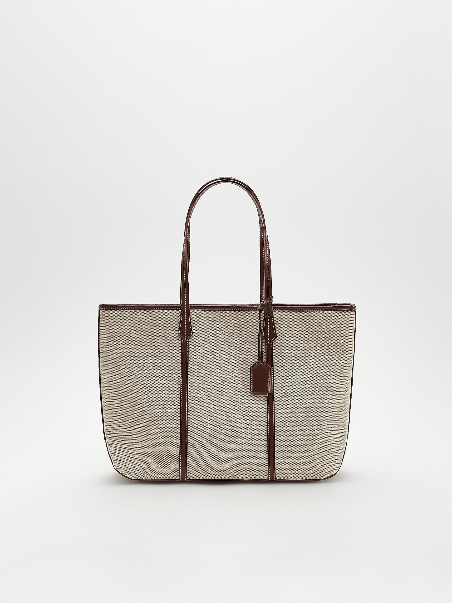 Cream Jacquard Handbag, Multicolor, large image number 1
