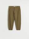 Reserved - Green Carrot Trousers With Tapered Leg
