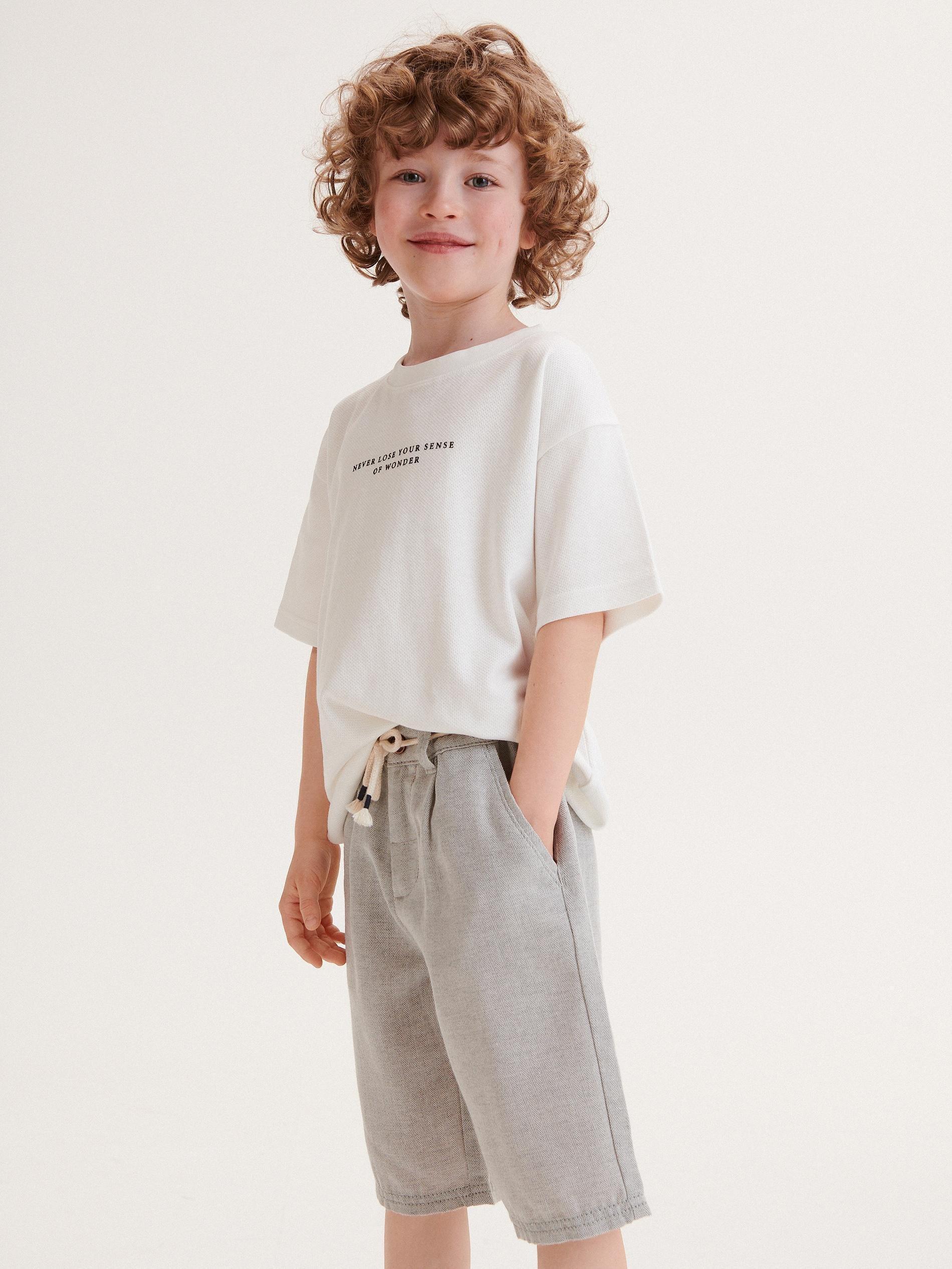 Beige Bermuda Shorts, Kids Girls, , large image number 1