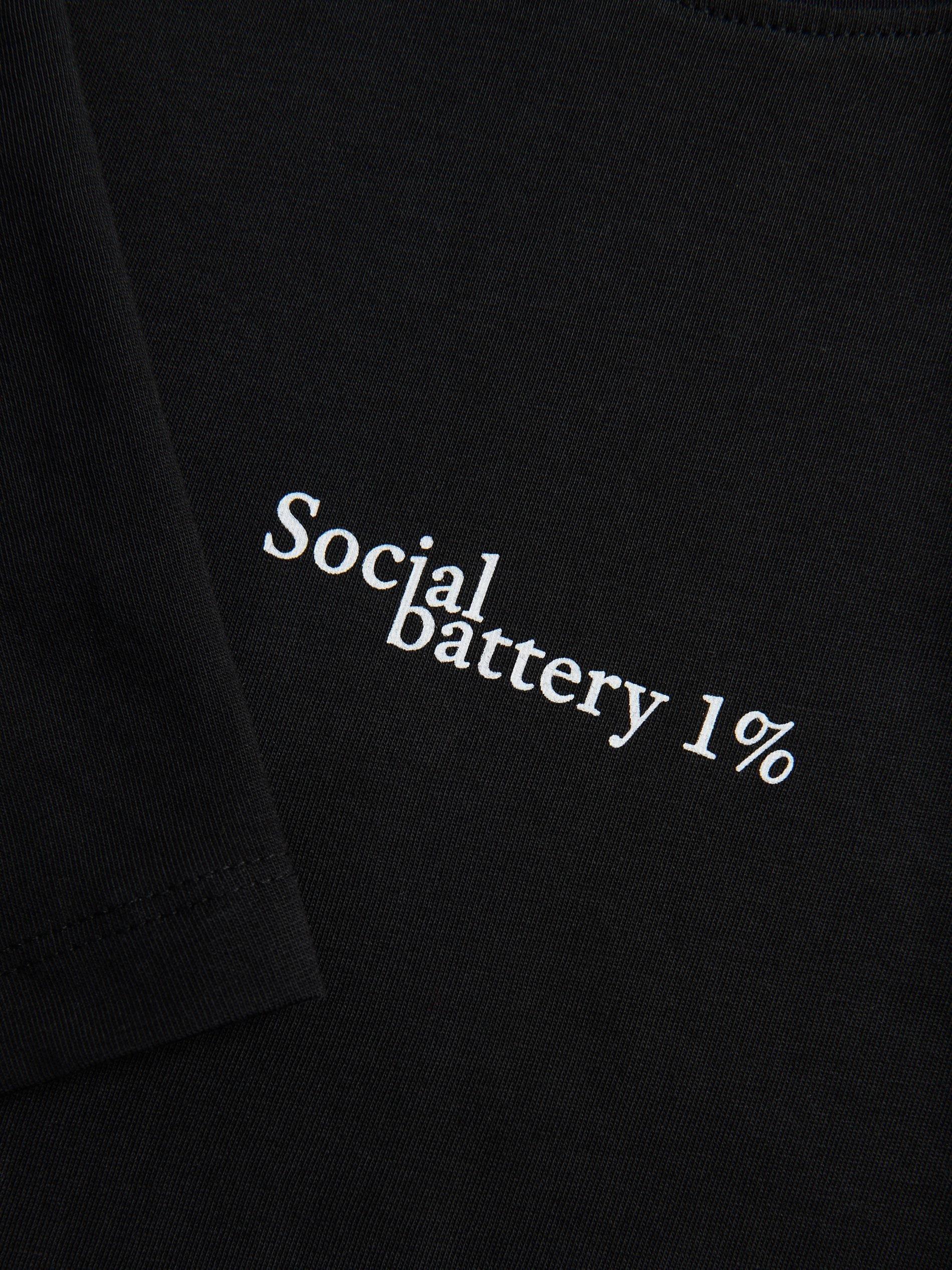 Black Regular Fit T-Shirt With Print, Black, medium