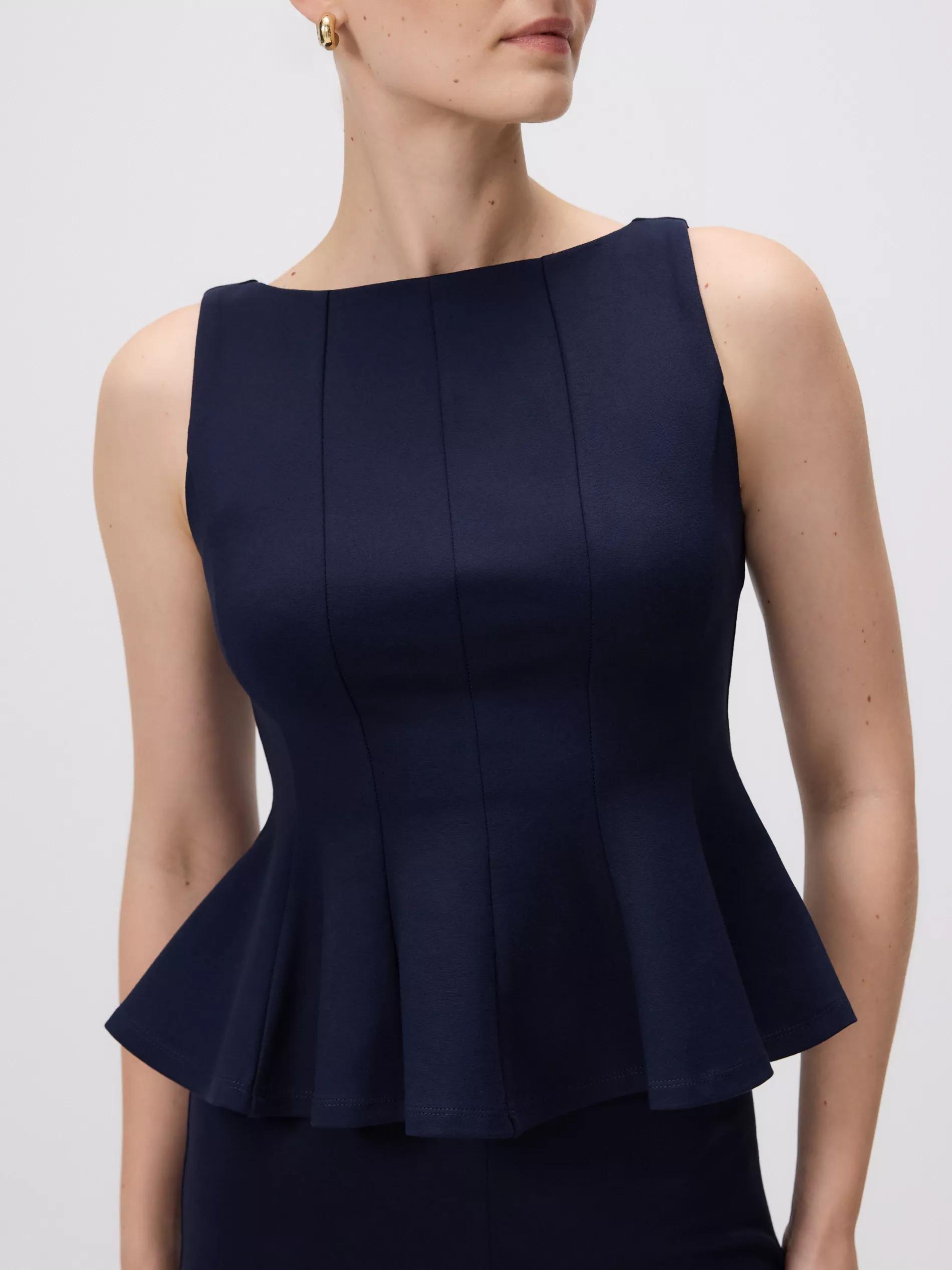 NAVY Viscose blend blouse, Navy, medium