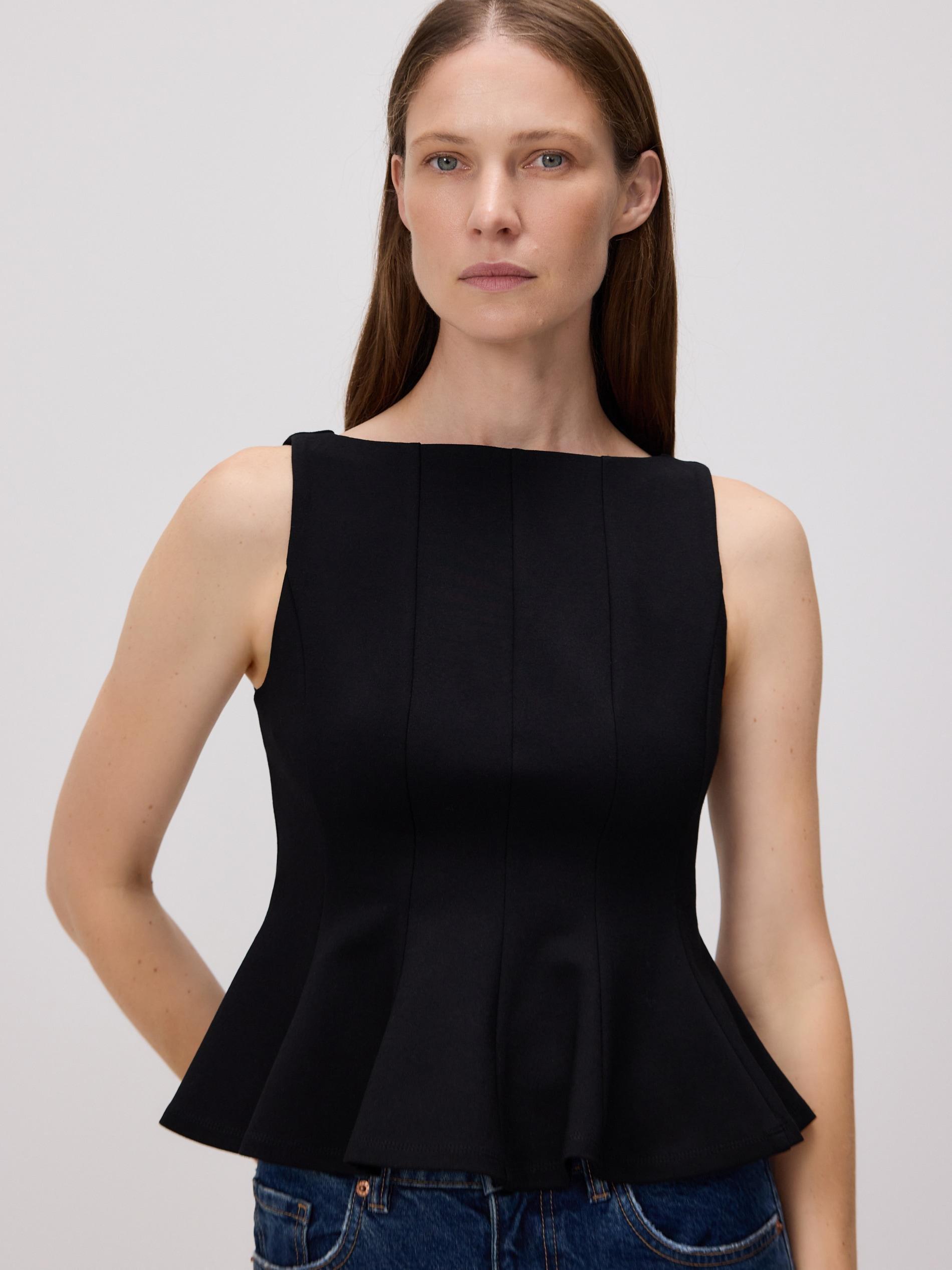 Black Viscose Blend Blouse, , large image number 0
