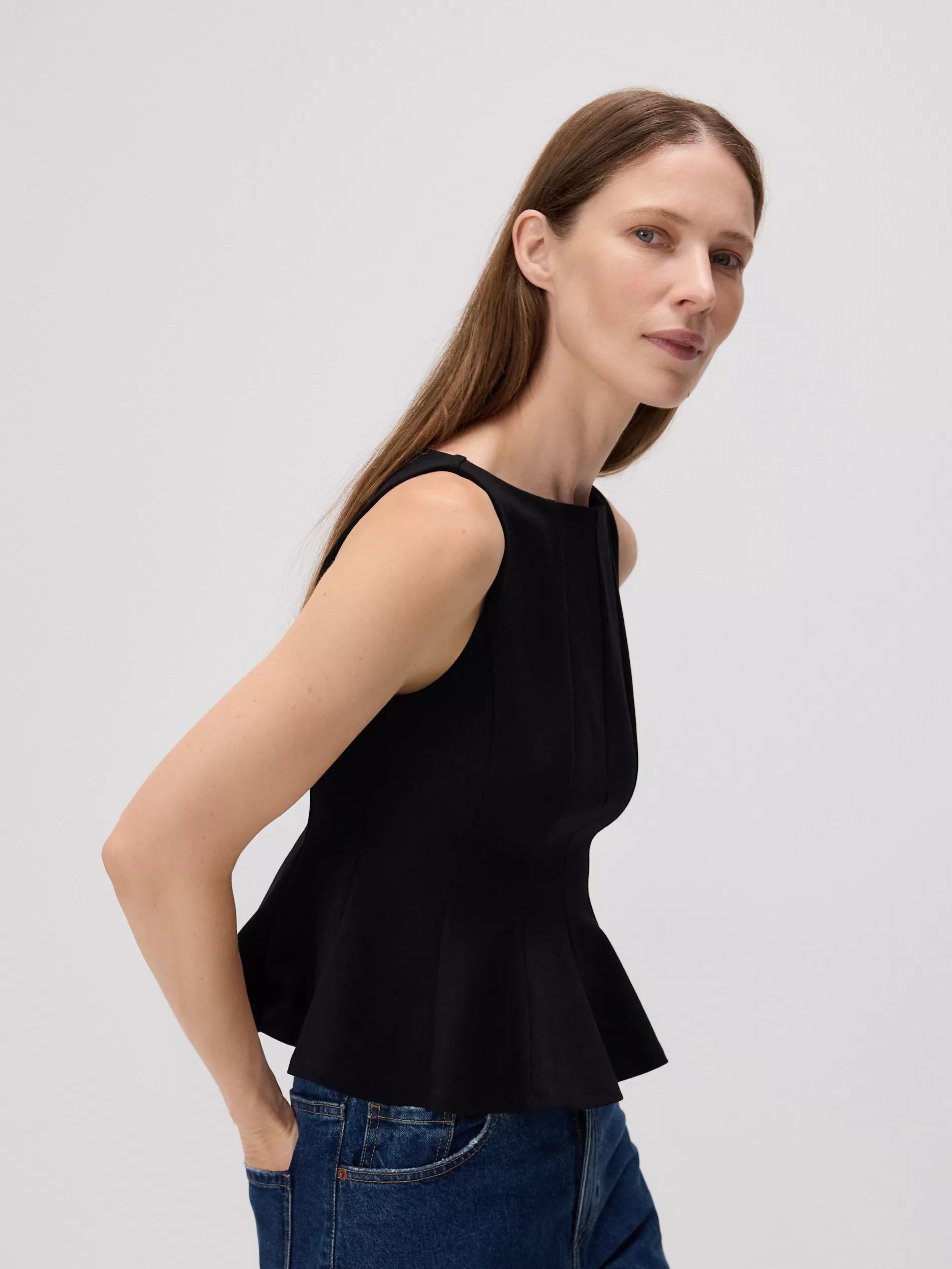Black Viscose Blend Blouse, , large image number 4