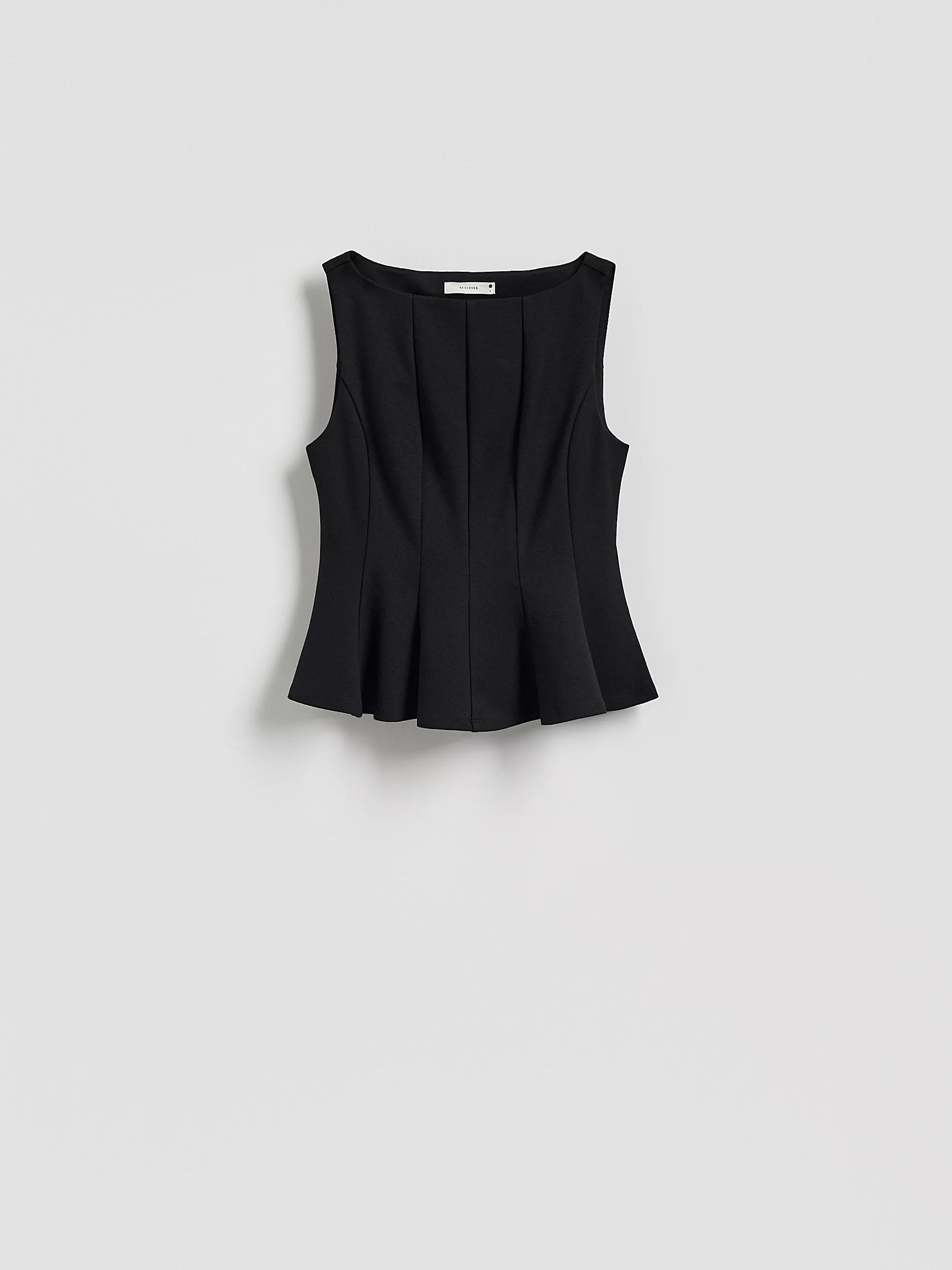 Black Viscose Blend Blouse, , large image number 5