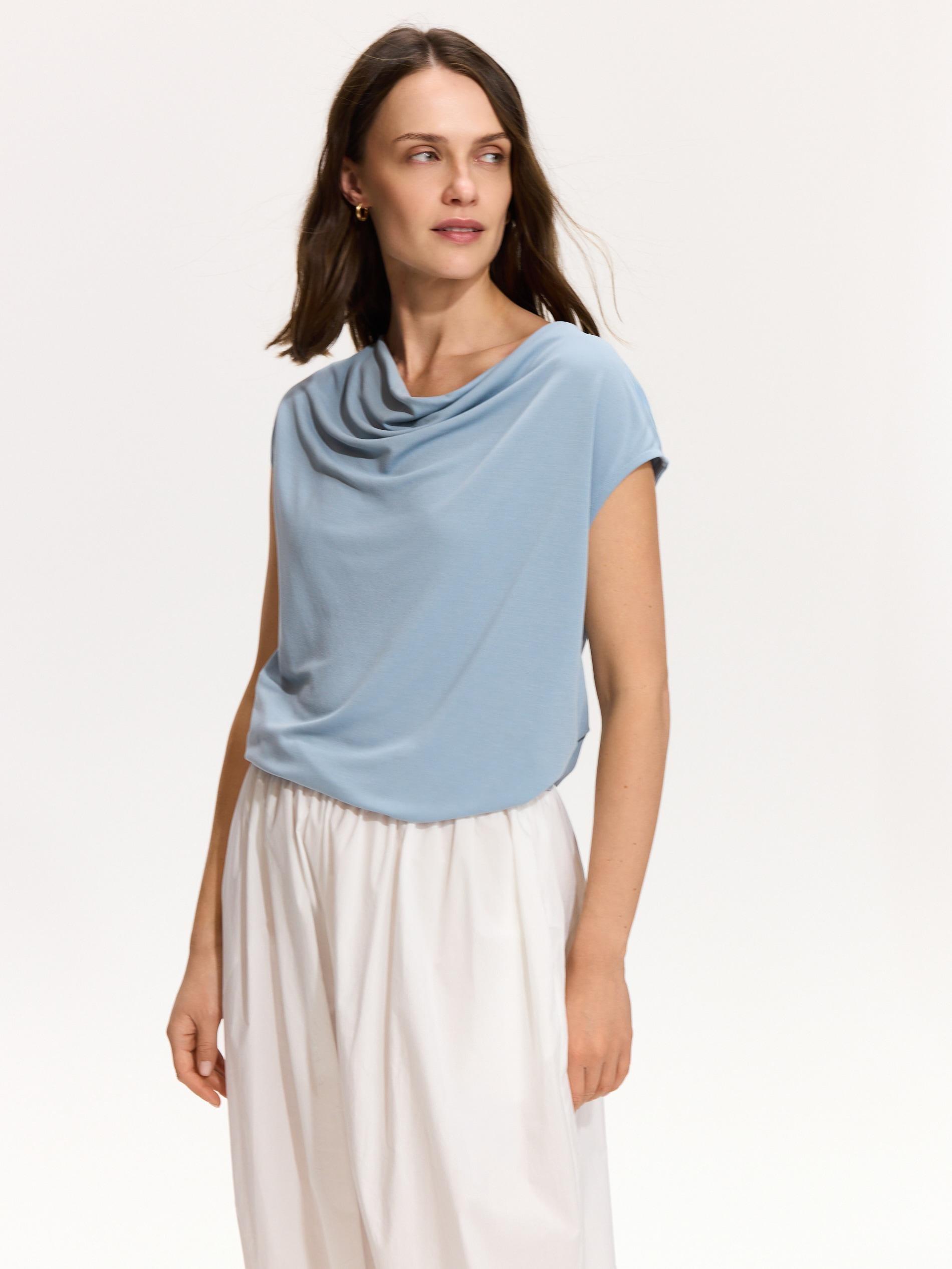 Blue Modal Rich Top, Blue, large image number 0