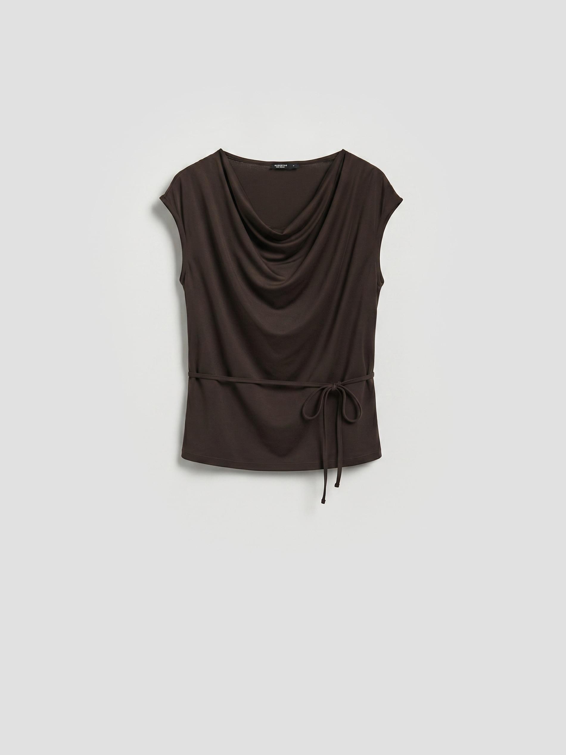 Brown Modal Rich Top, Brown, large image number 4