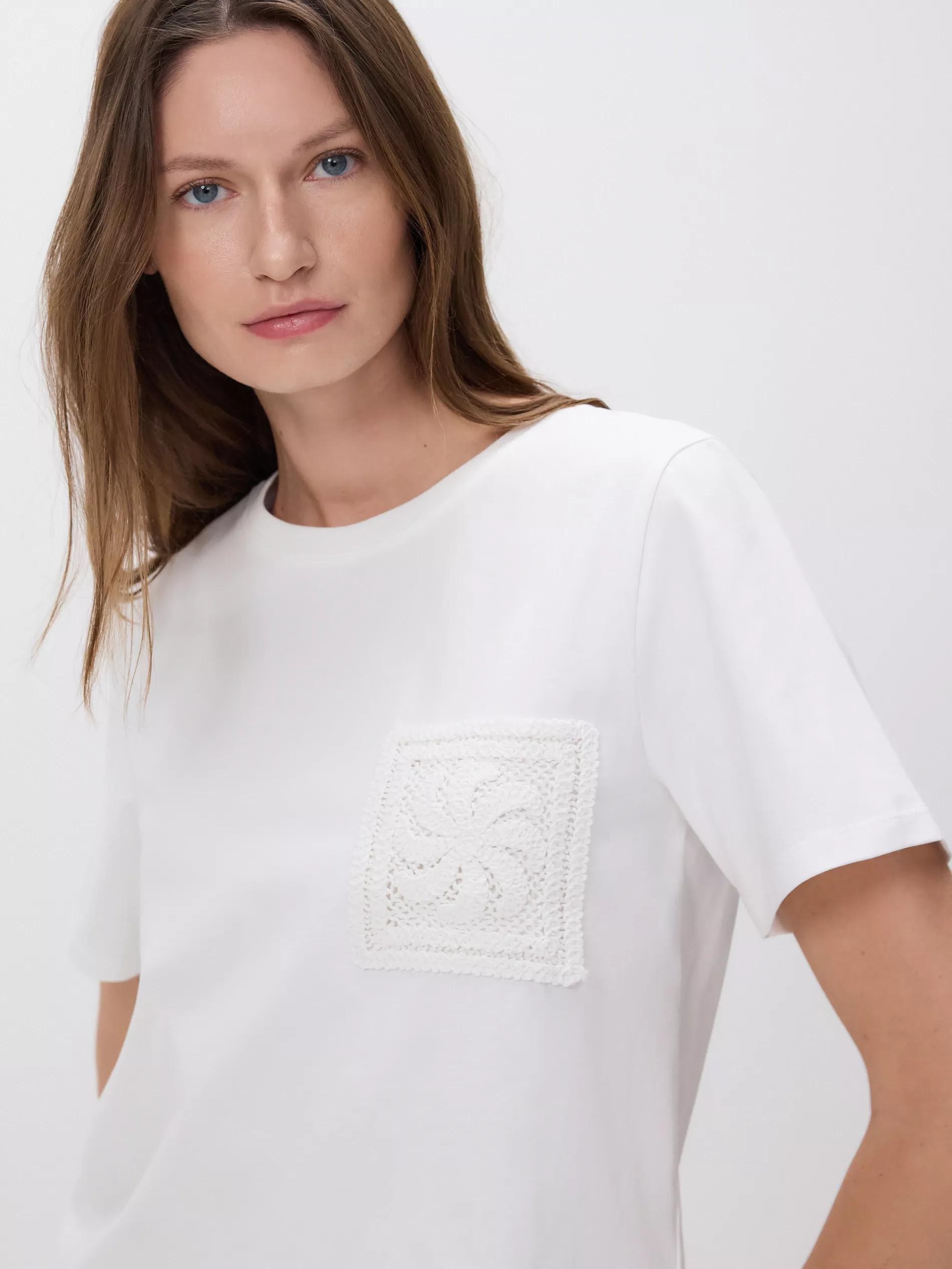 Cream Crew Neck T-Shirt, , large image number 2
