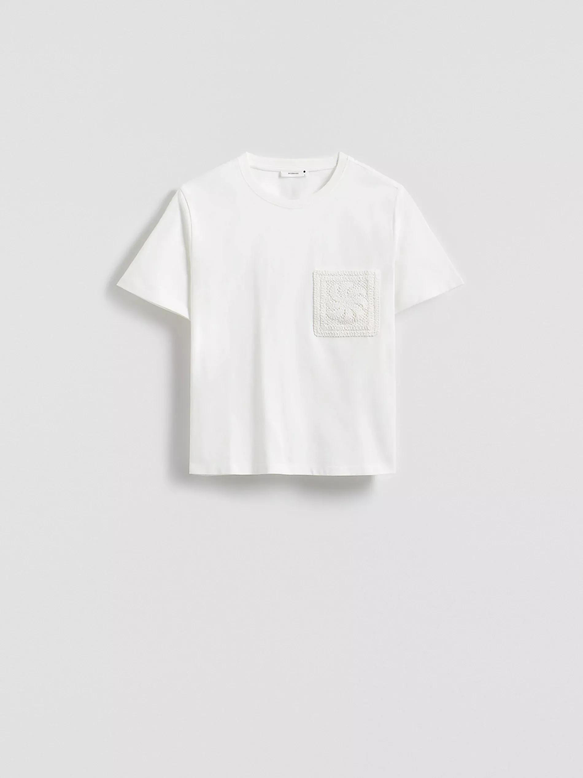 Cream Crew Neck T-Shirt, , large image number 4
