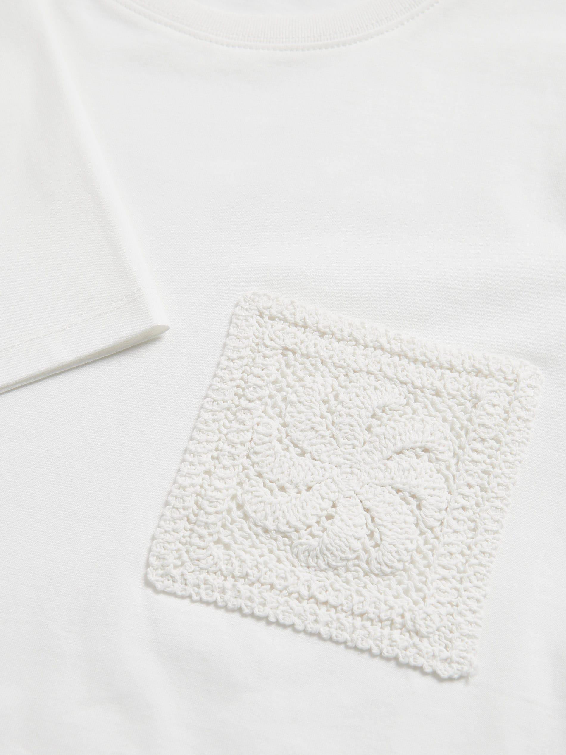 Cream Crew Neck T-Shirt, , large image number 5