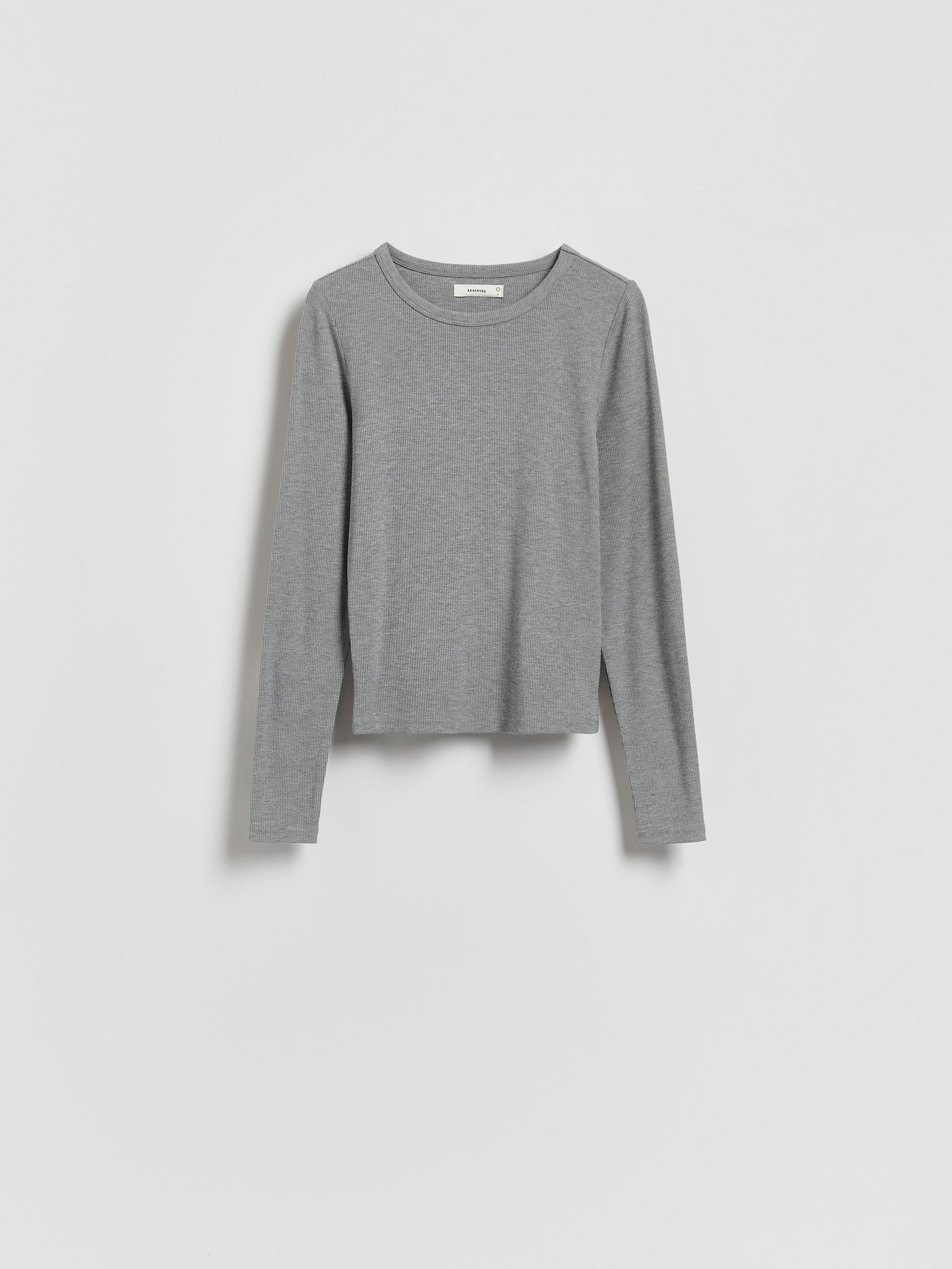 Grey Modal Rich Long Sleeve T-Shirt, Light grey, large image number 6