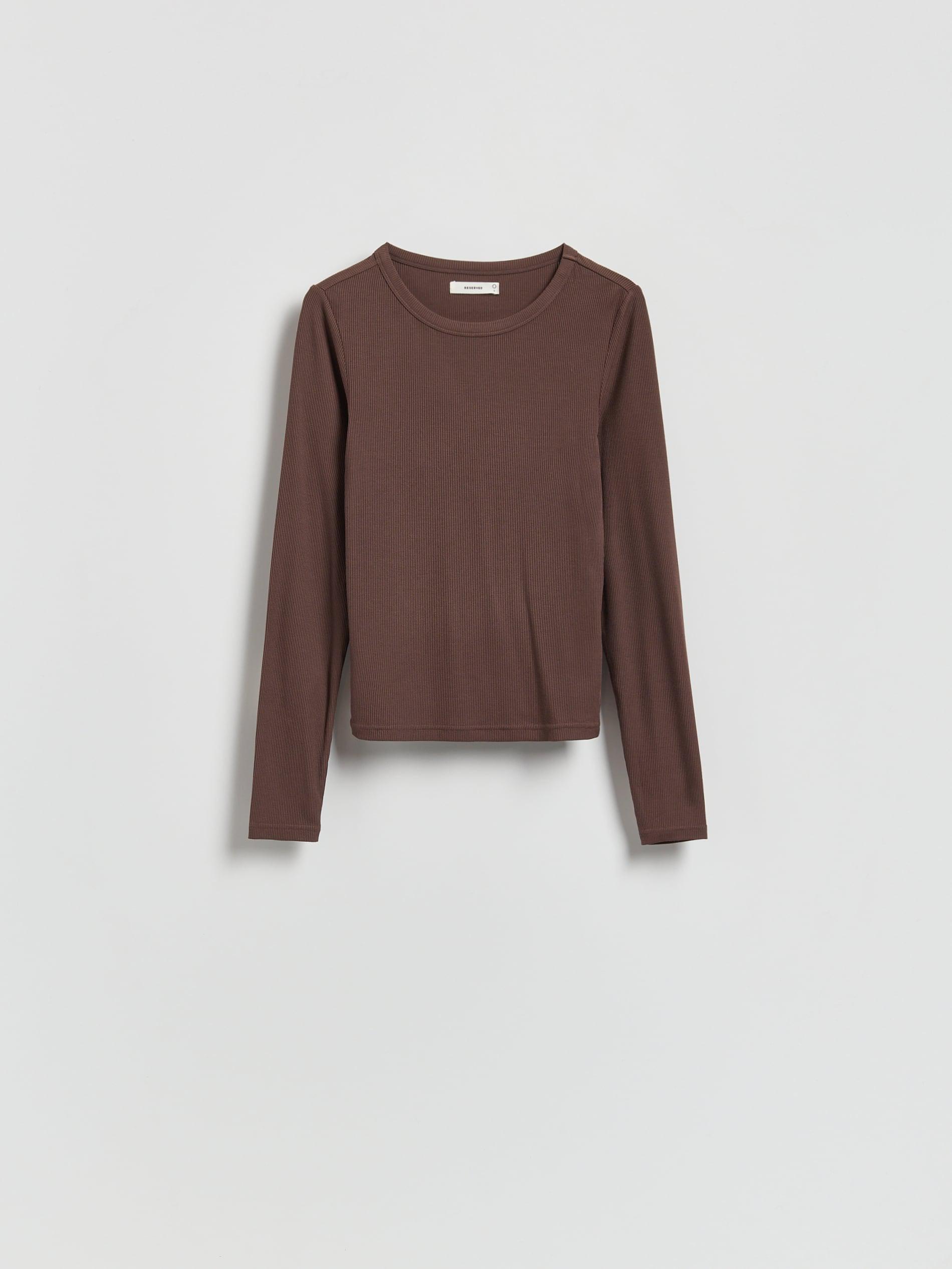 Brown Modal Rich Long Sleeve T-Shirt, Brown, large image number 5