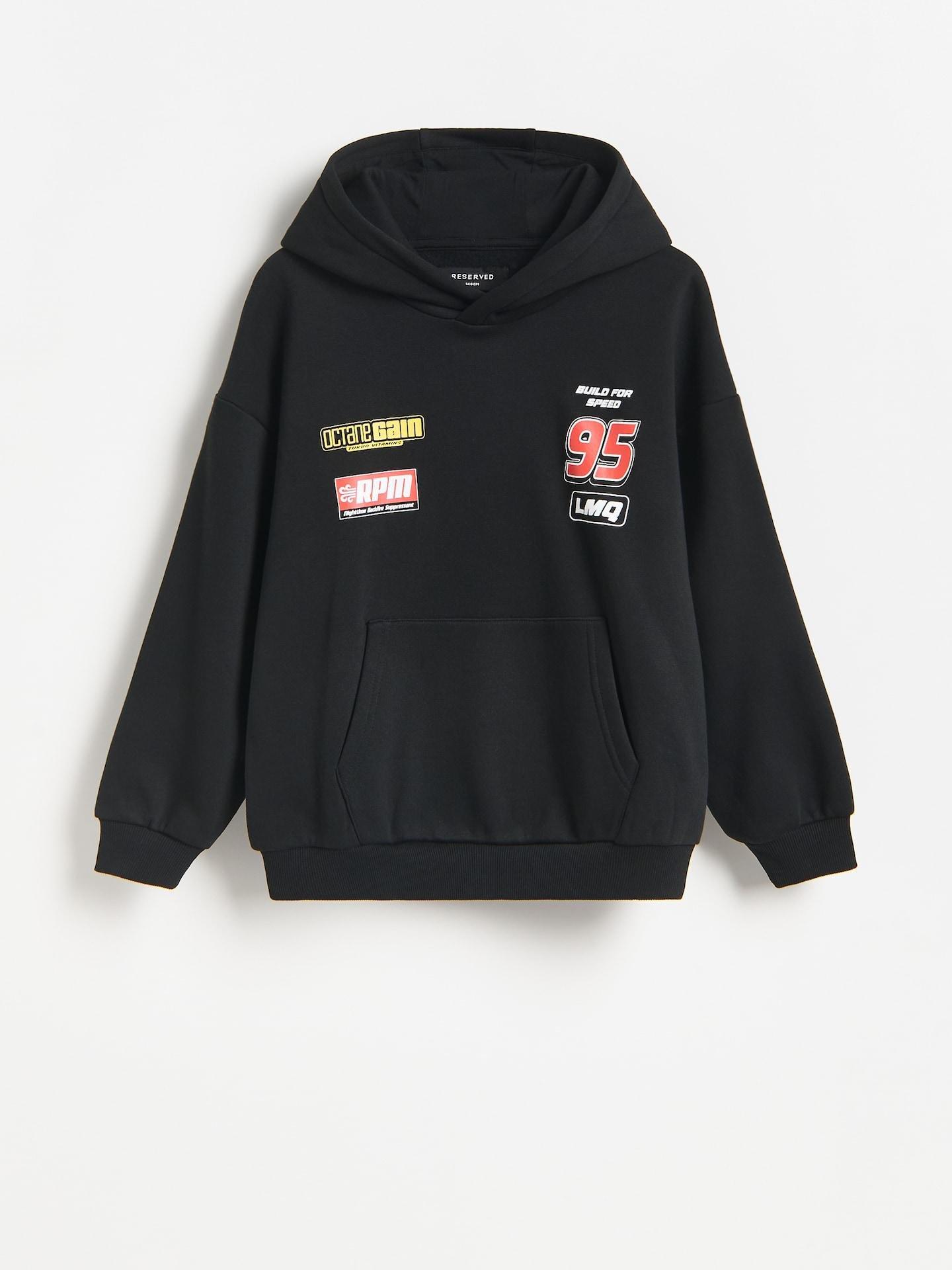 Cars sweatshirt, Black, medium