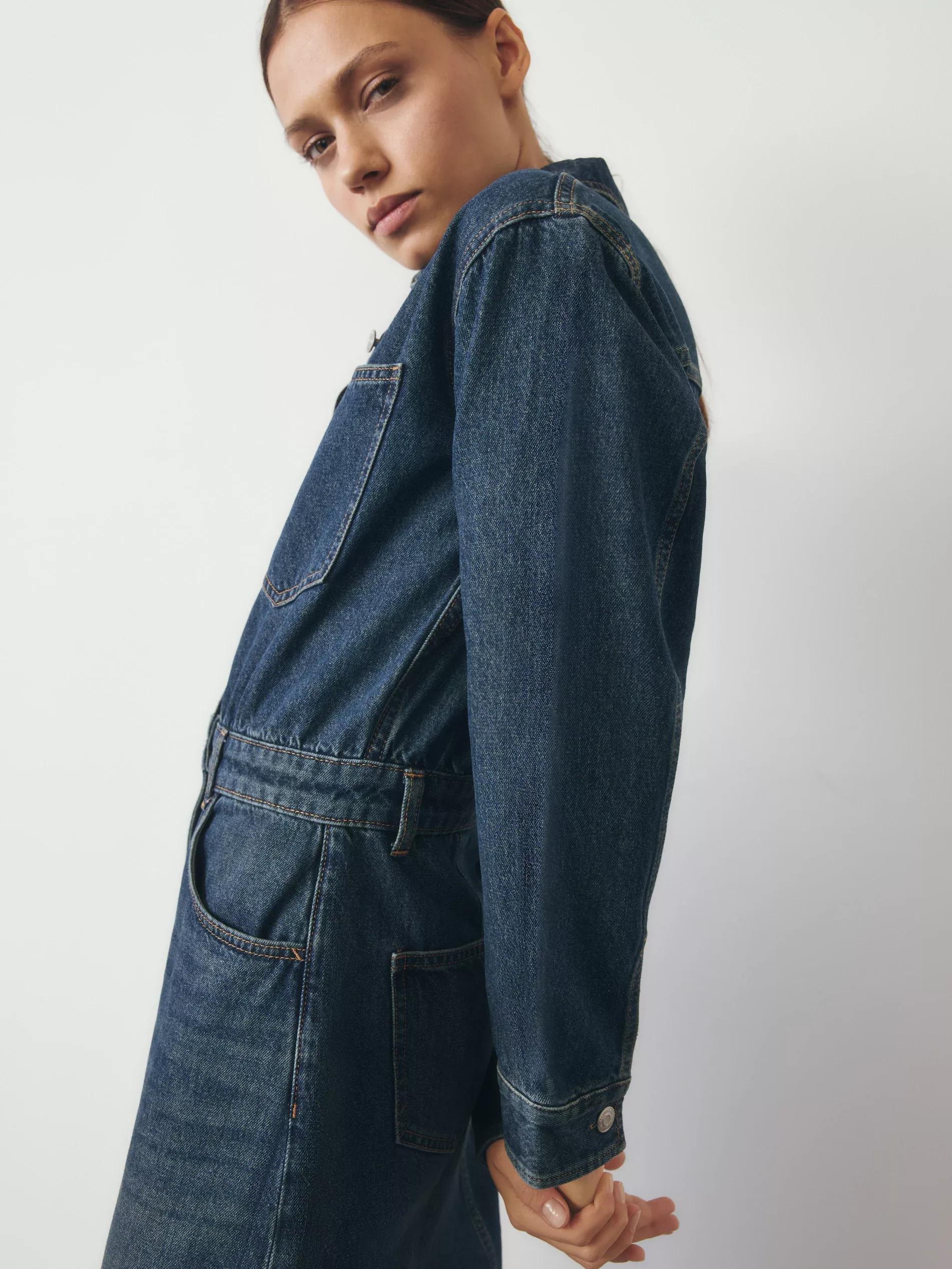 Blue Jeans Denim Midi Dress, , large image number 3
