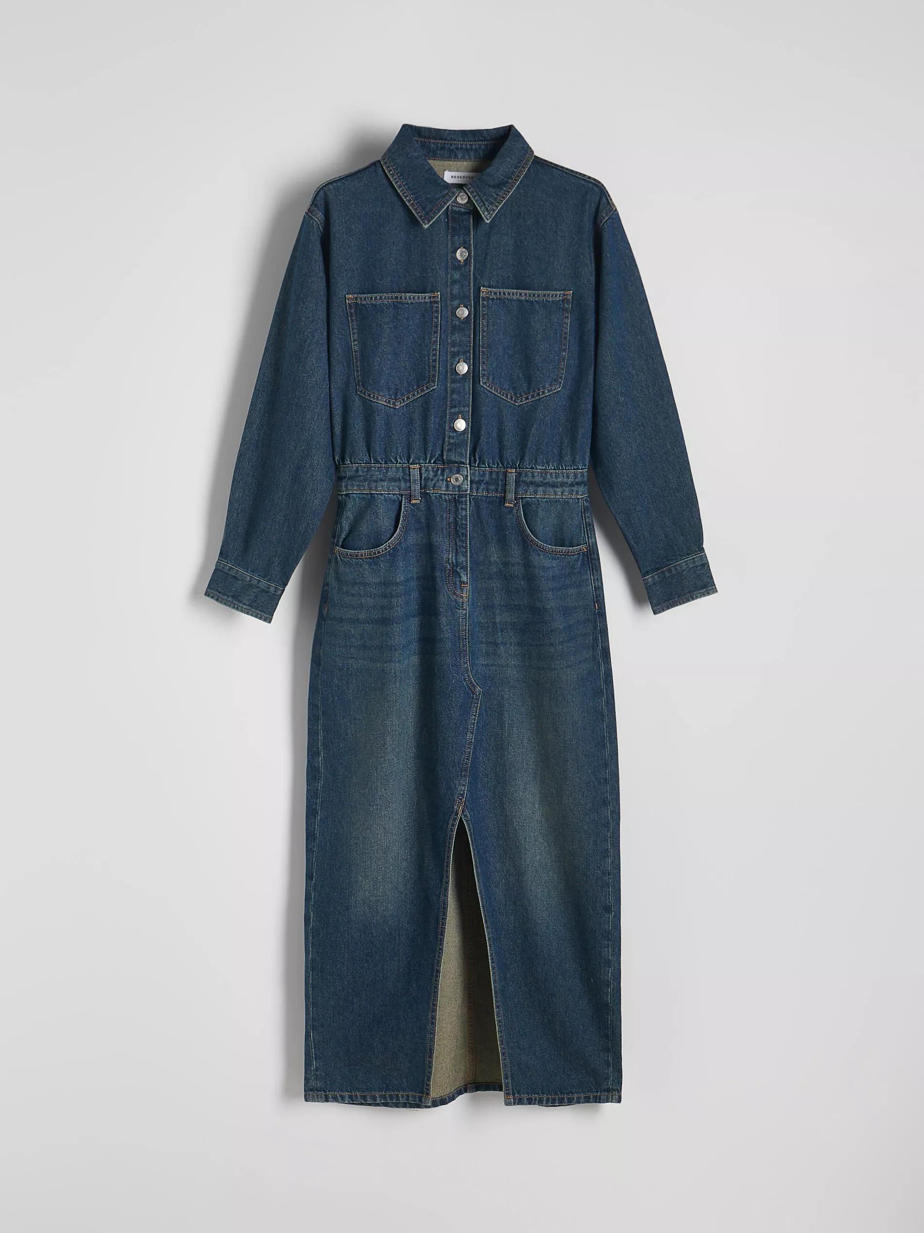 Blue Jeans Denim Midi Dress, , large image number 5