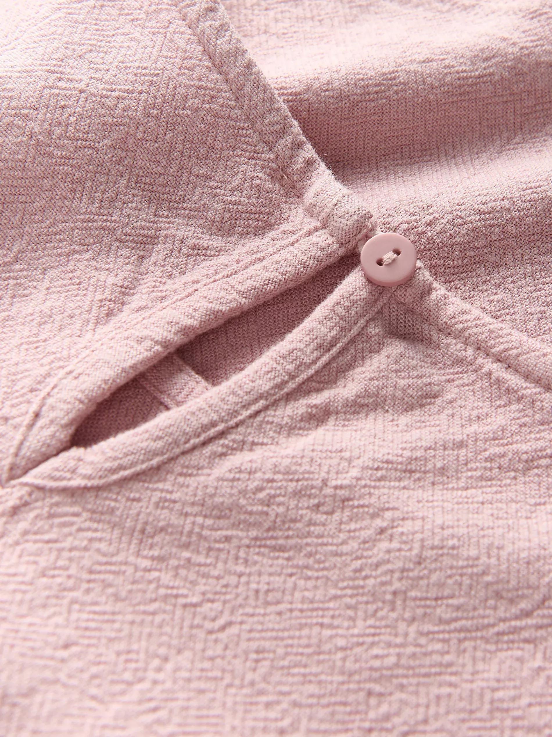 Pink Viscose Blouse With Linen Blend, , large image number 1