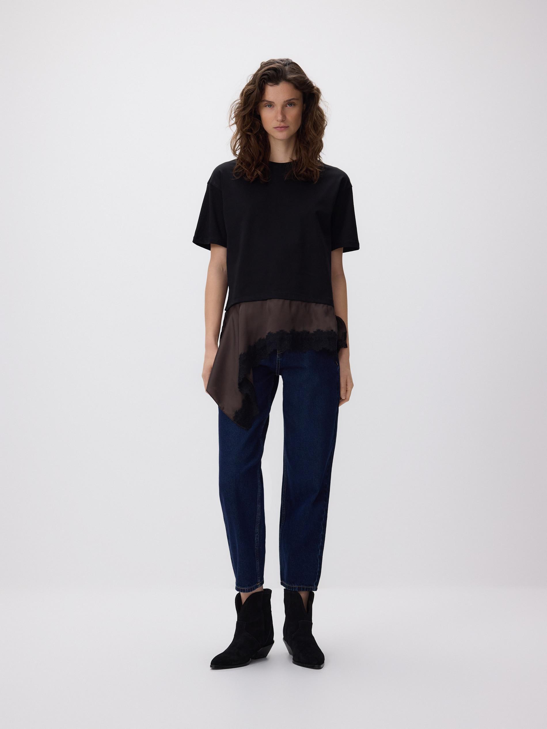 Brown Asymmetrical T-Shirt, Brown, large image number 0