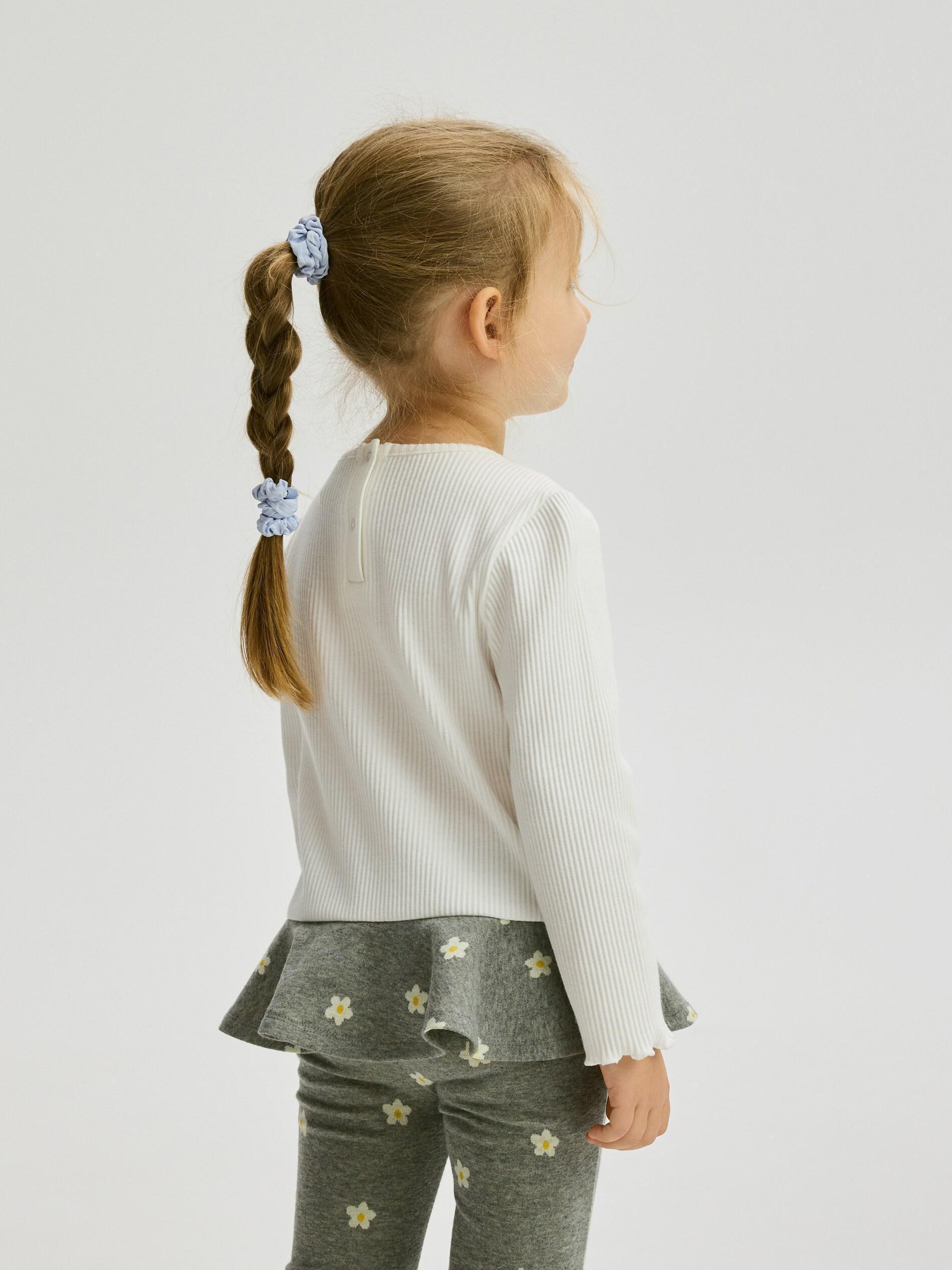 Multicolour Top With Ruffle Hem, Kids Girls, Multicolor, large image number 1